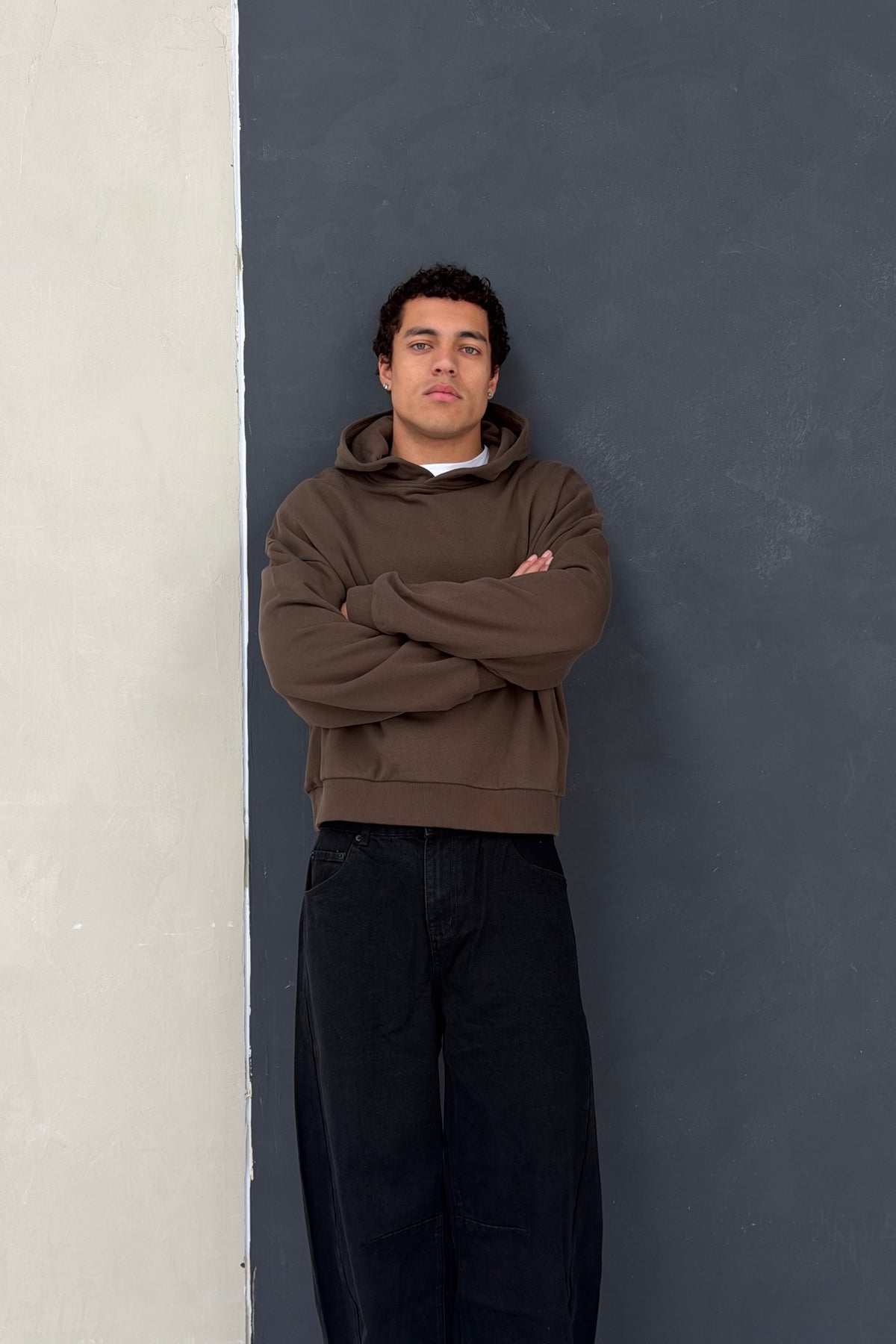 Marcus Heavyweight Cotton Hoodie Choc