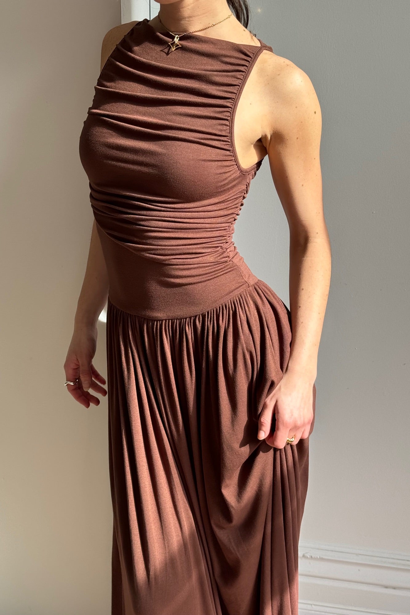 Nalla Maxi Dress Brown