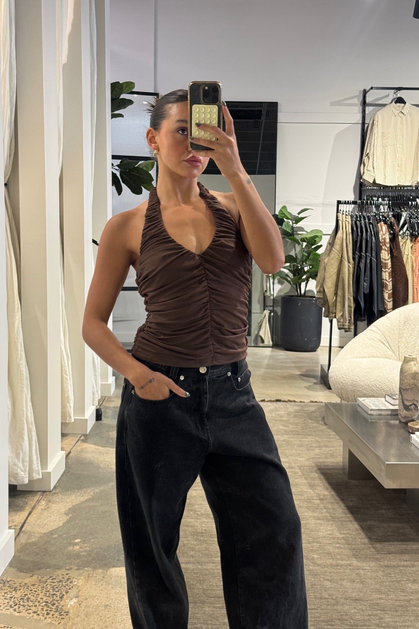 Starla Halter Top Choc