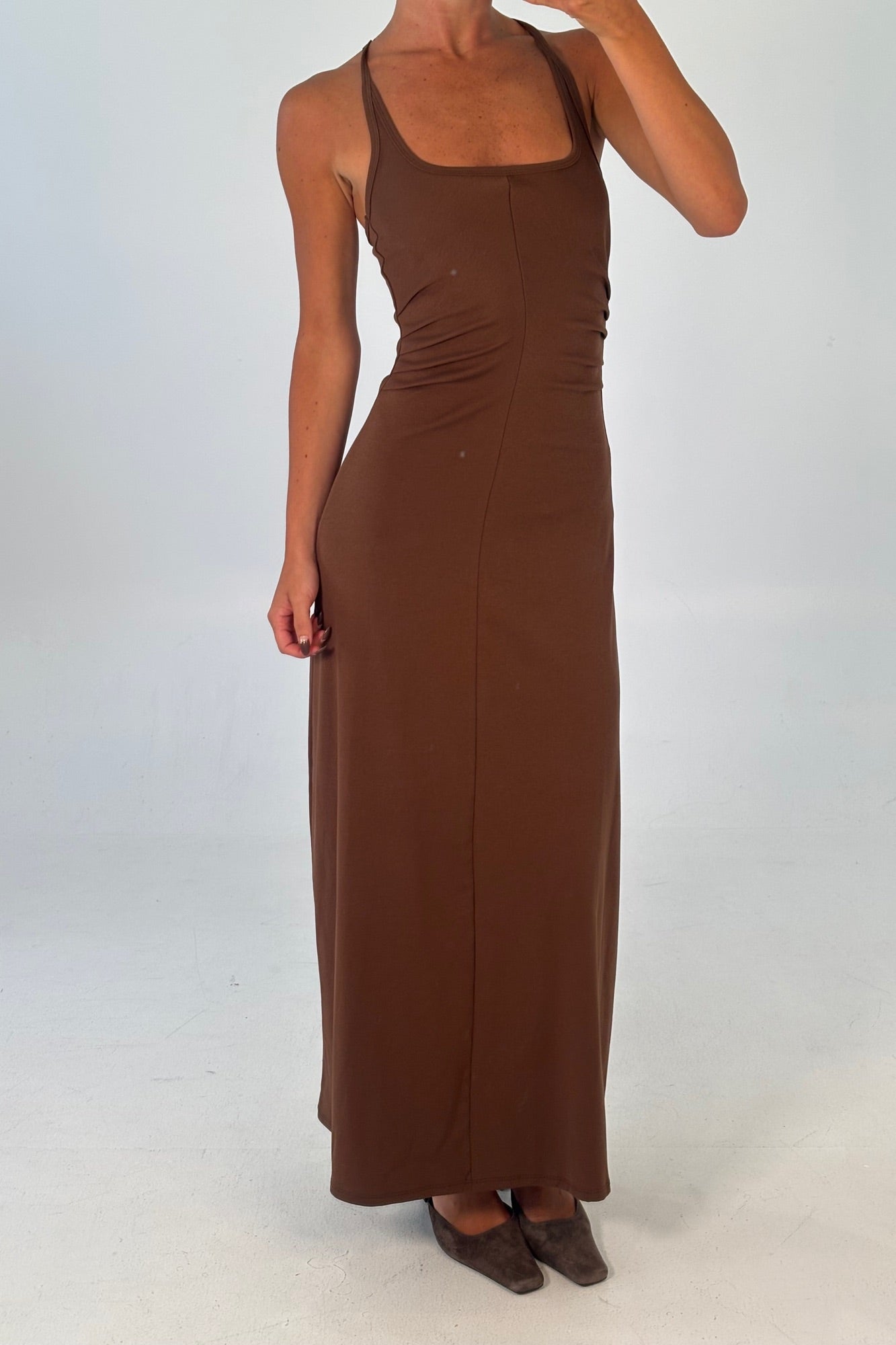 Alma Midi Dress Chocolate