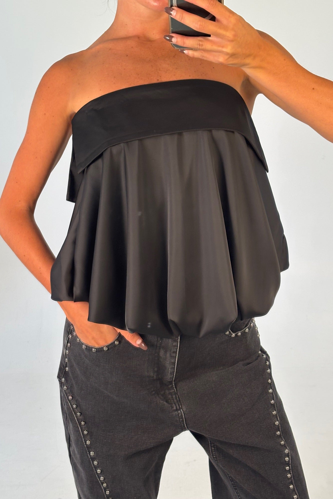 Makenzie Strapless Top Black