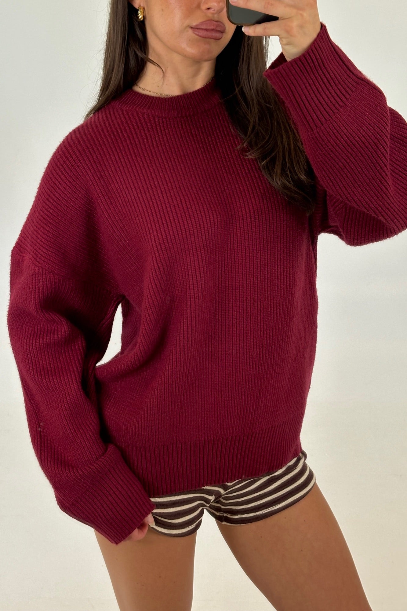 Sherri Knit Jumper Burgundy