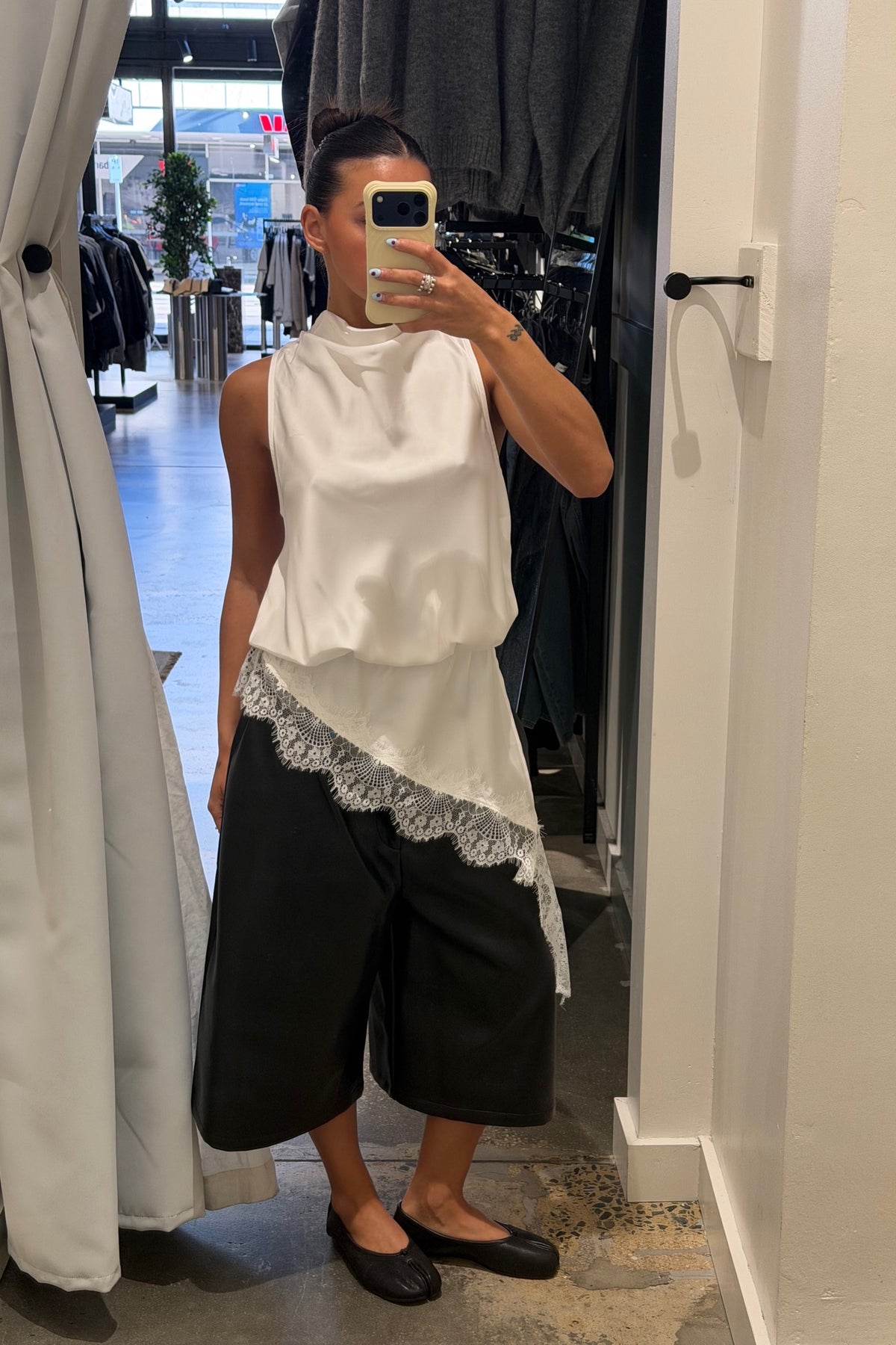 Prue Lace Top White