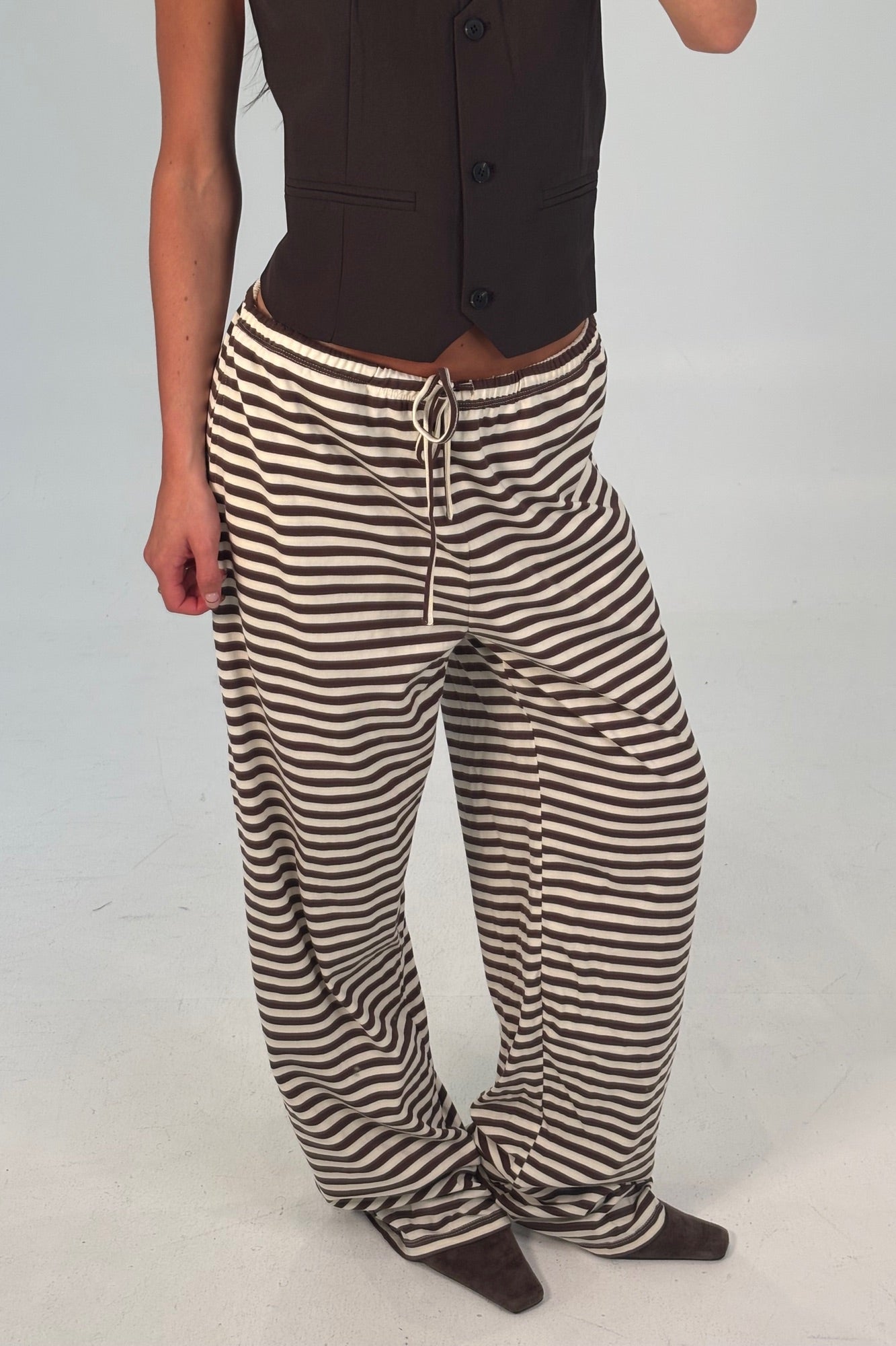 Bloom Pant Dark Chocolate Stripe