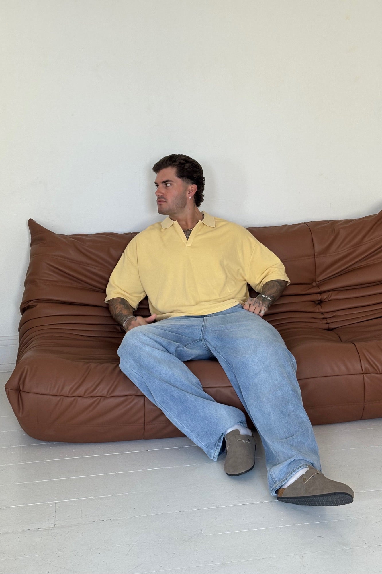 Jersey Crop Polo Butter