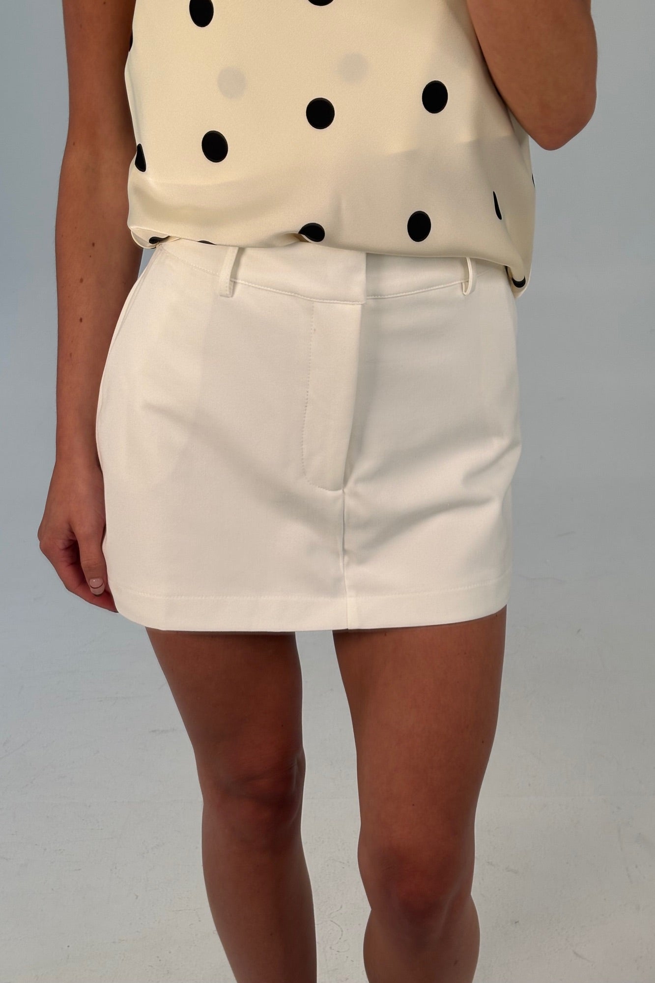 Pippa Mini Skirt White