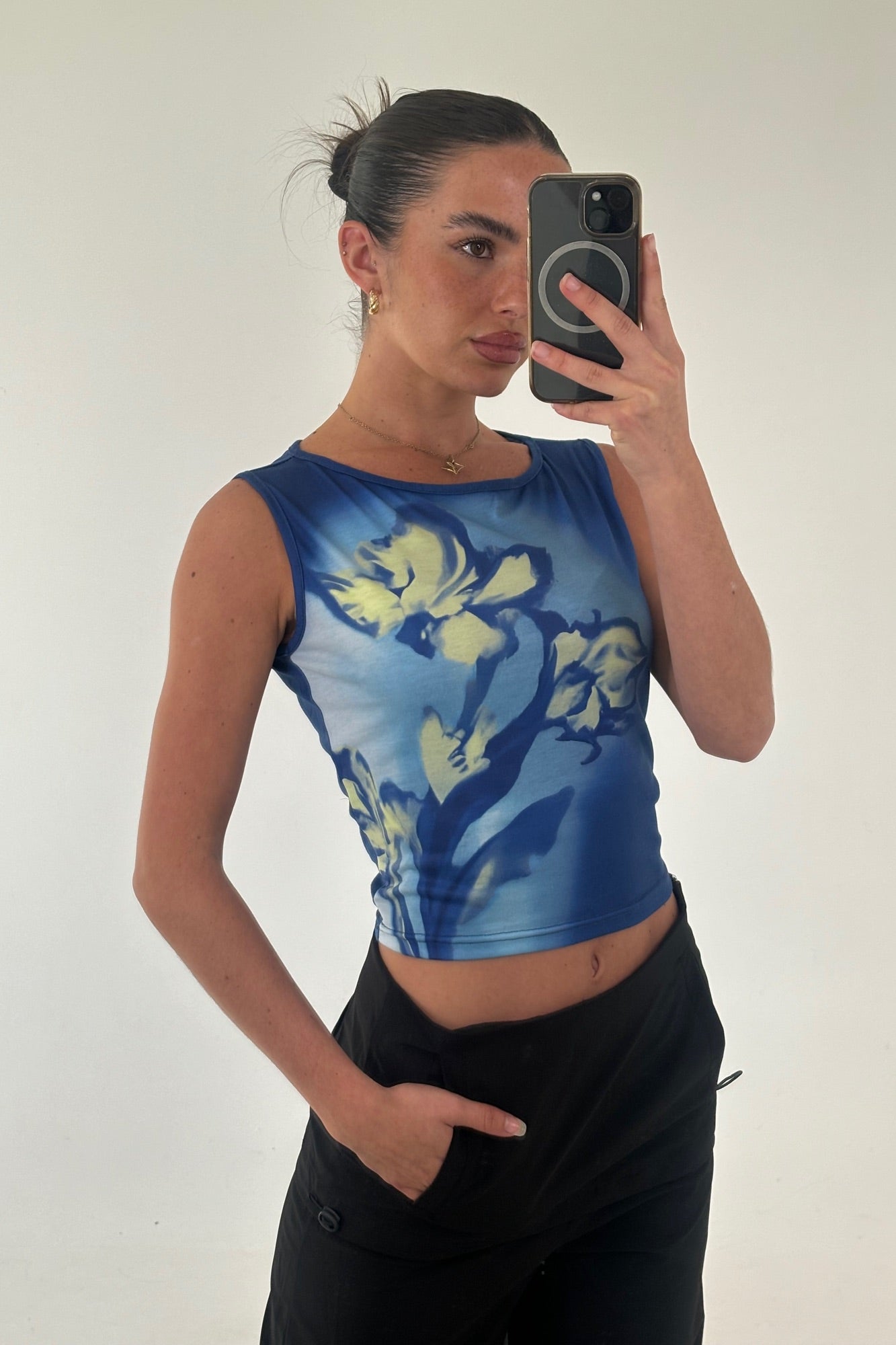 Lorelai Blossom Tank Blue