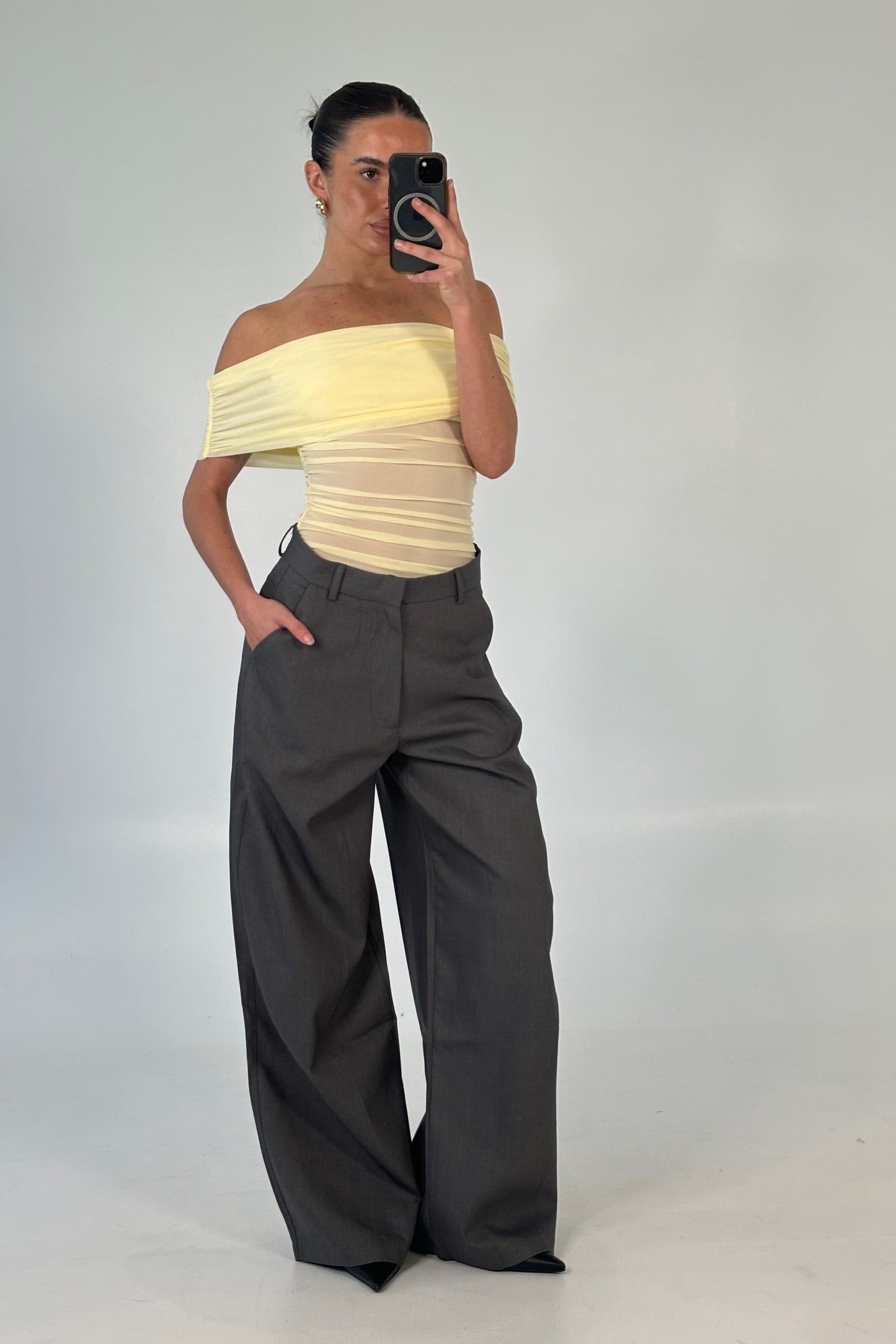 Penny Mesh Bodysuit Lemon
