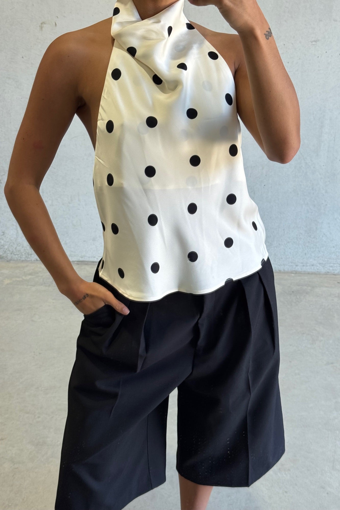 Ivy Halter Top Cream