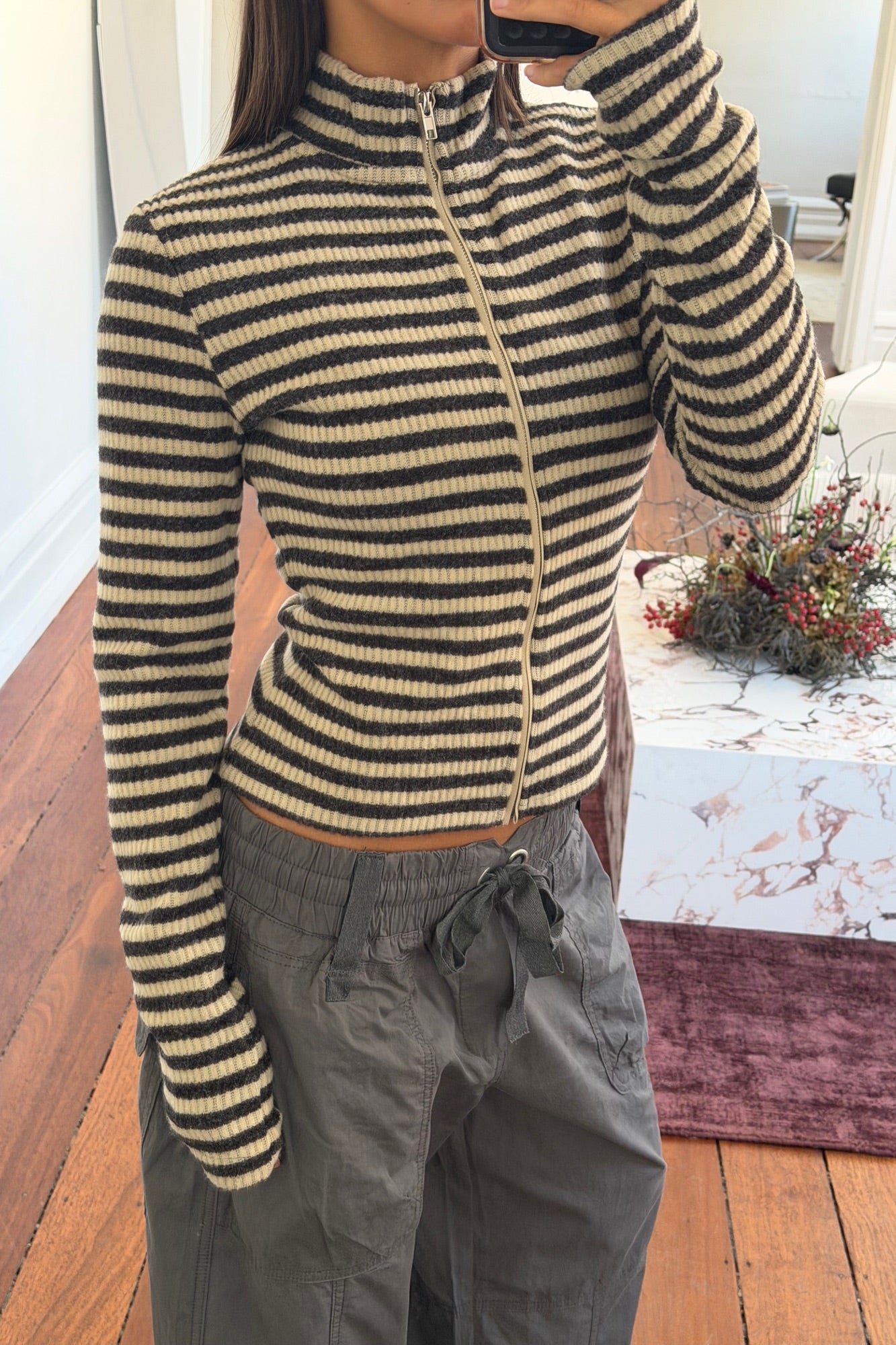 Apex Jacket Slate Stripe
