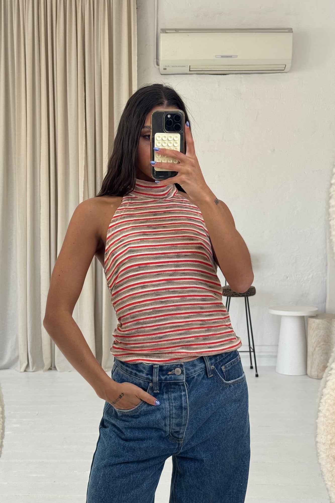 Jordy Top Orange Stripe
