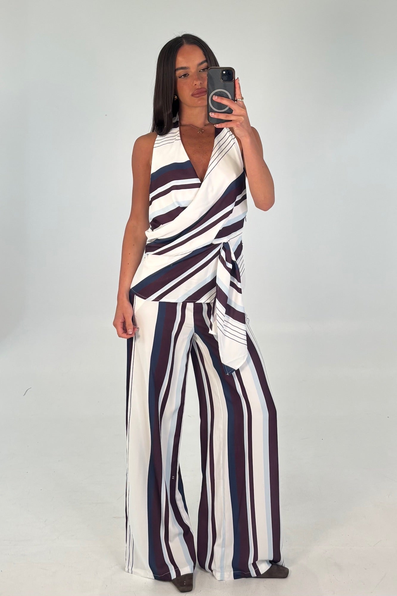 Rowena Pant Stripe Print