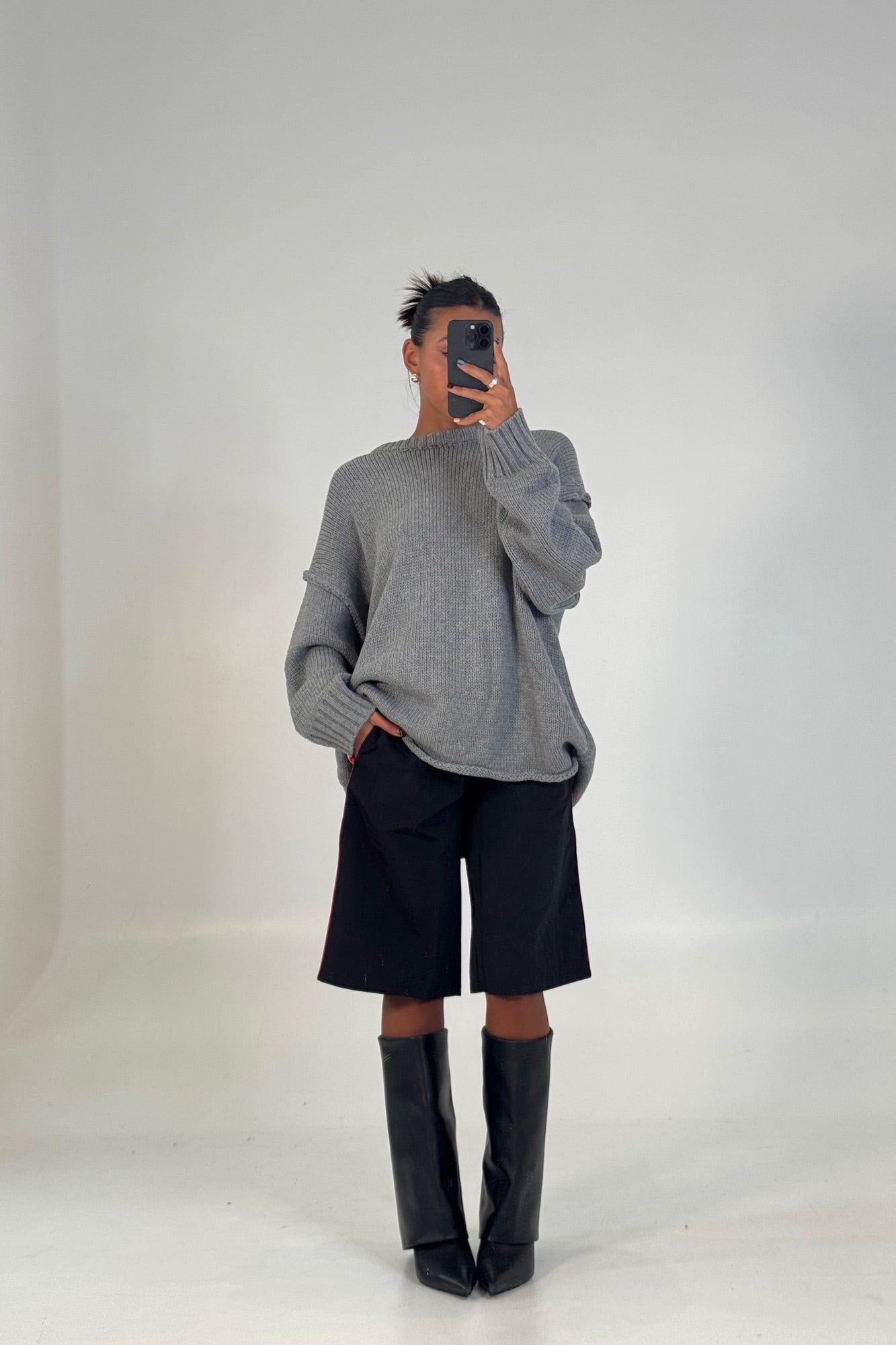 Toni Knit Jumper Grey