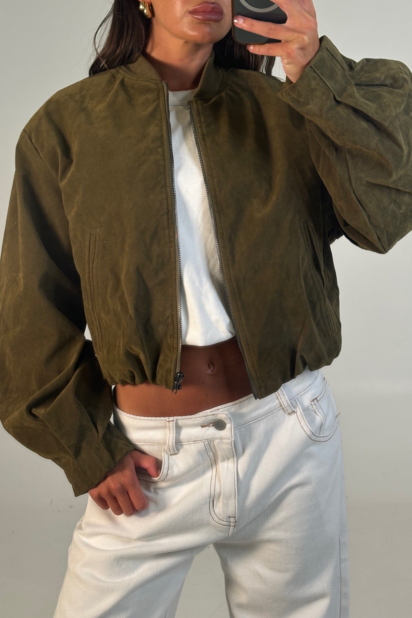 Clara Bomber Khaki