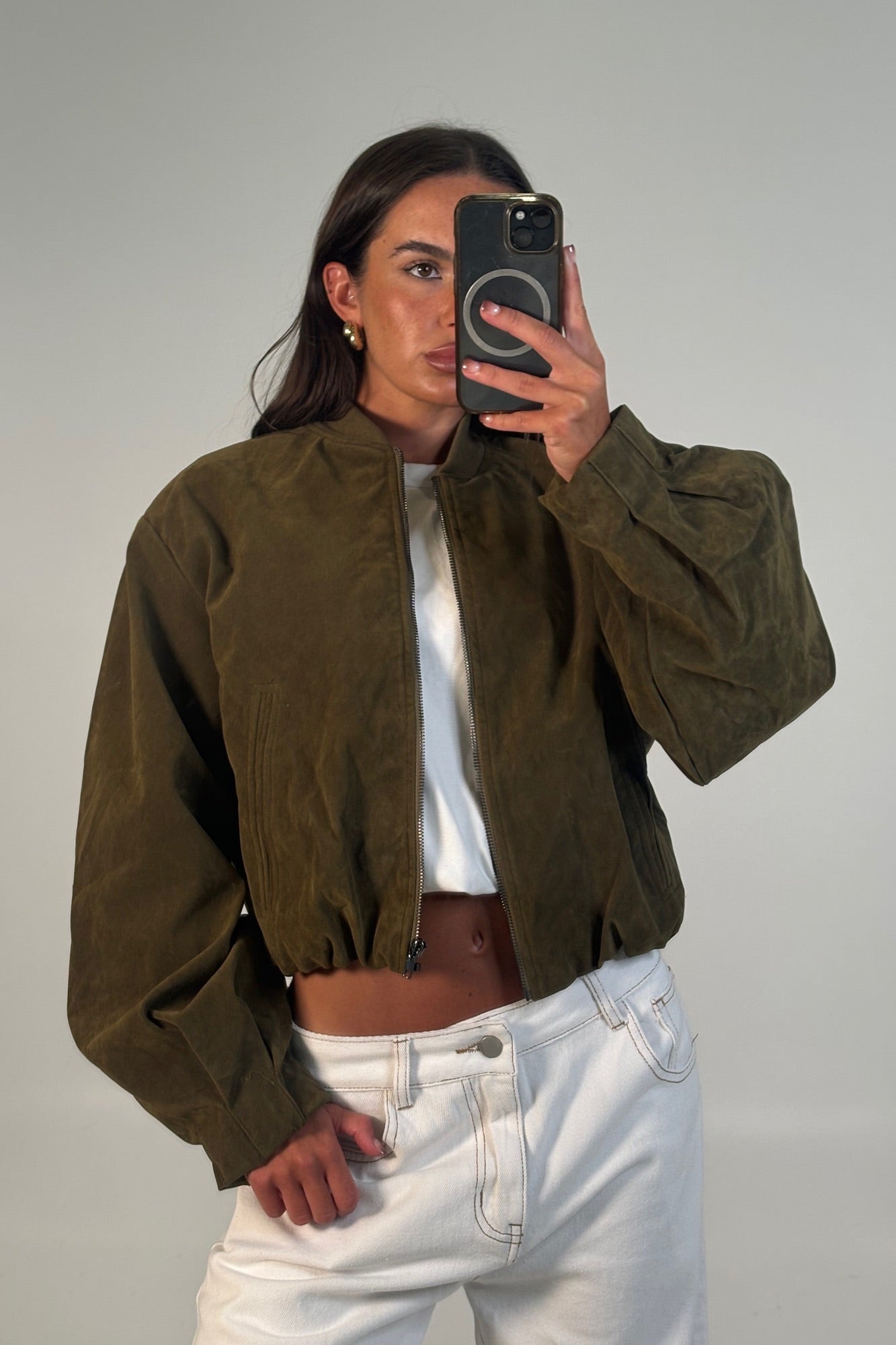 Clara Bomber Khaki