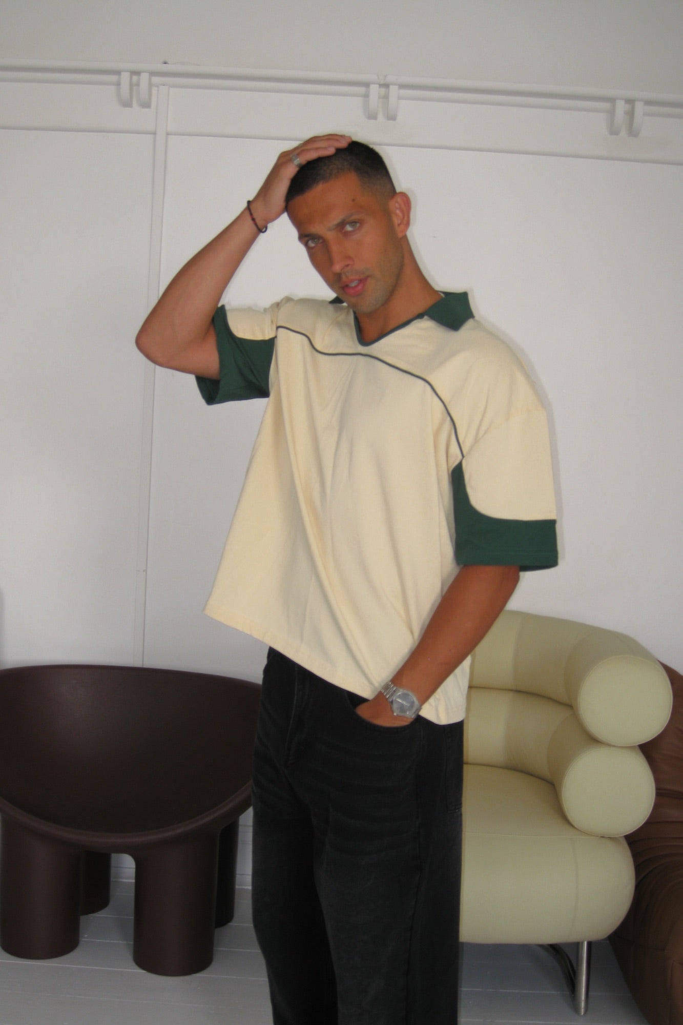 Paul Two Tone Polo Soft Yellow