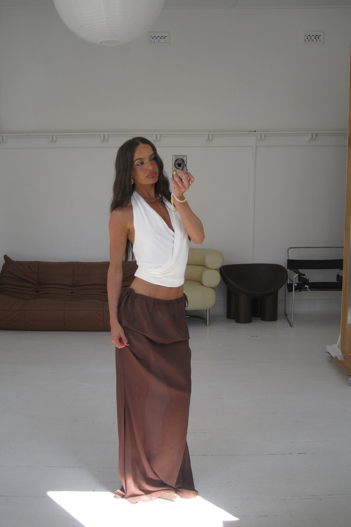 Arianne Maxi Skirt Chocolate