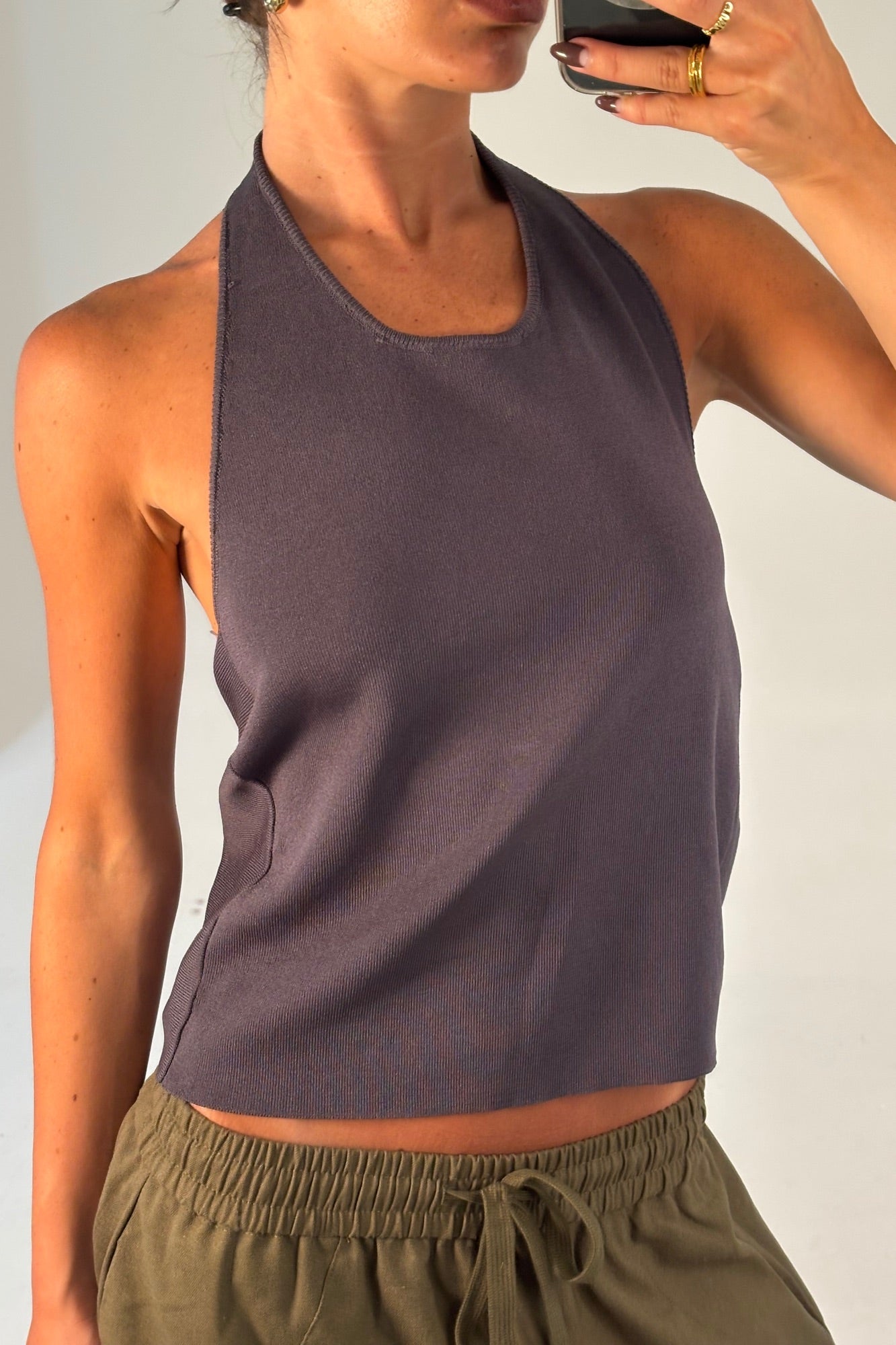 Opal Halter Top Slate