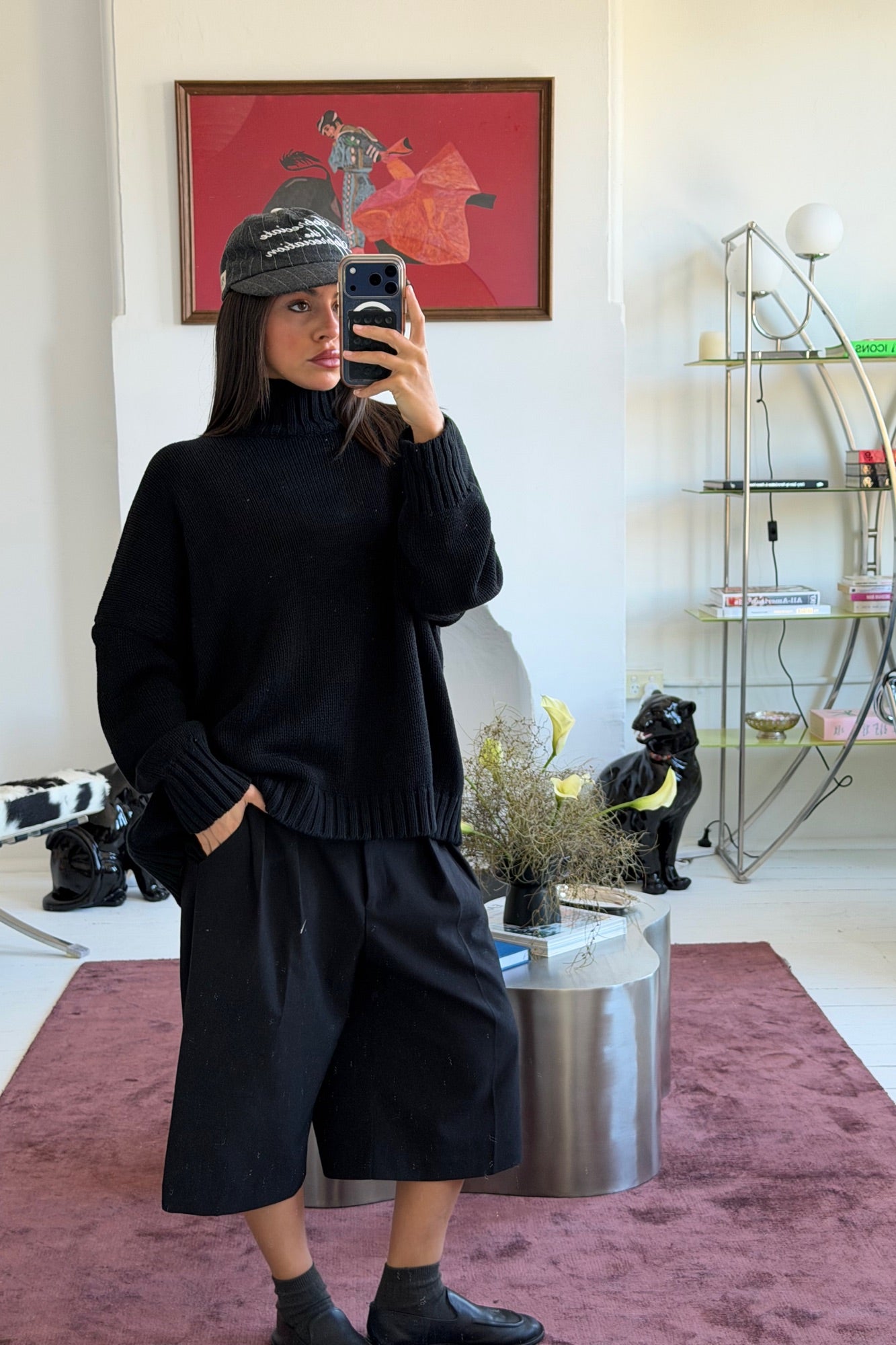 Layla Funnel Neck Knit Black