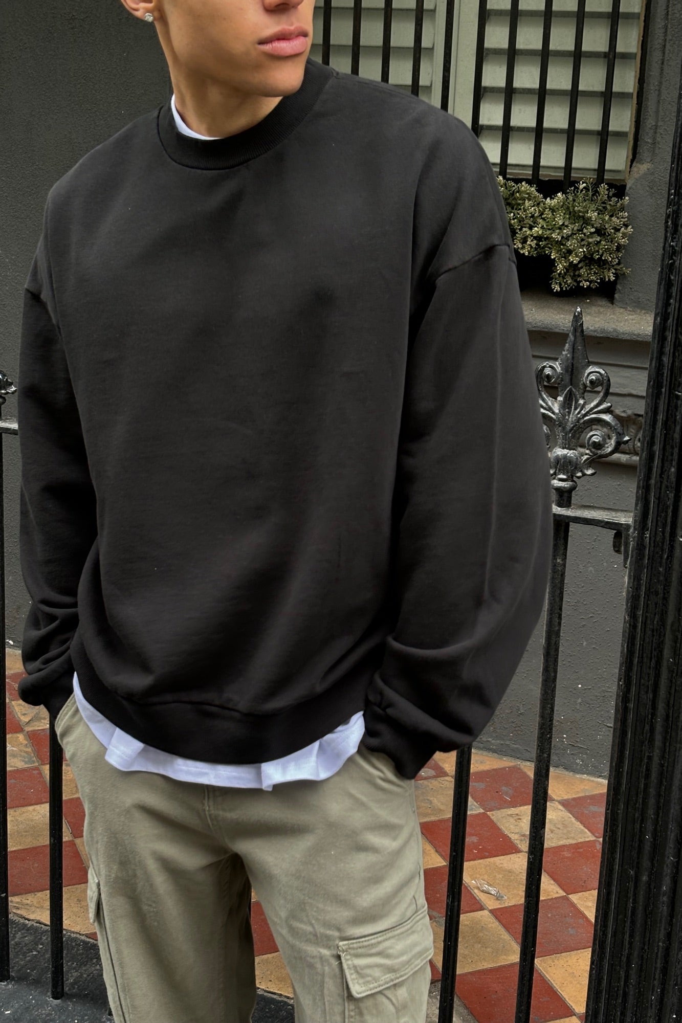 Francis Drop Sleeve Sweater Black