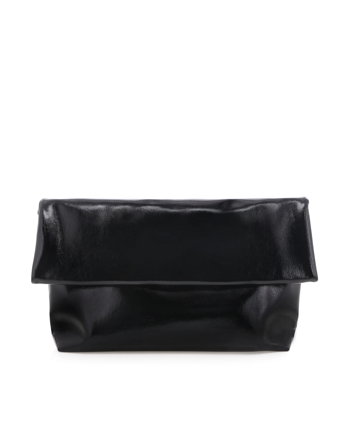 Rylee Clutch Bag Black Crinkle Patent