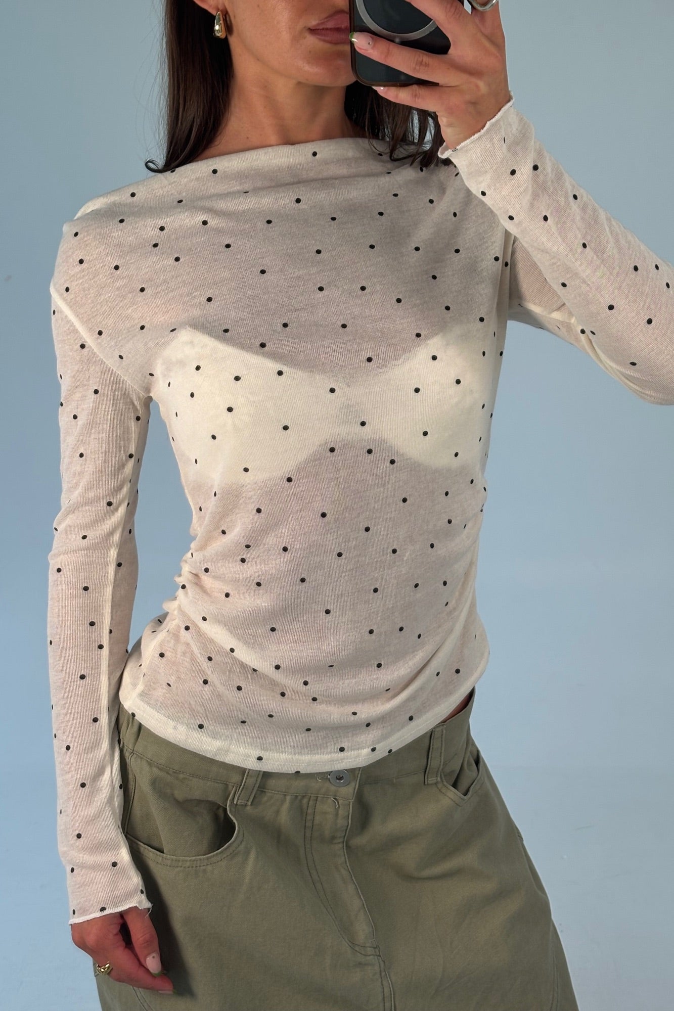 Mardy Sheer Top Ivory