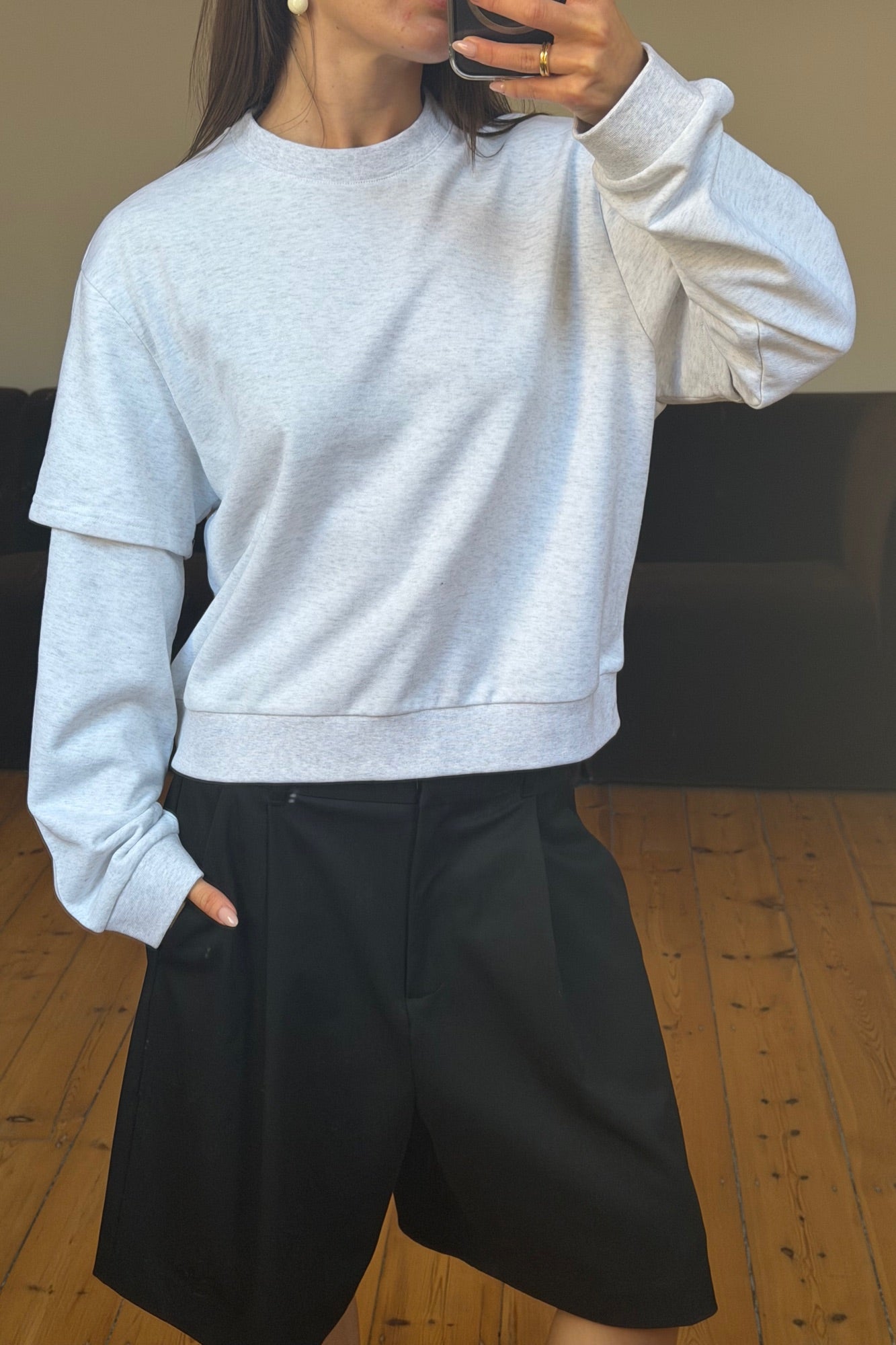 Jazmin Long Sleeve Light Grey