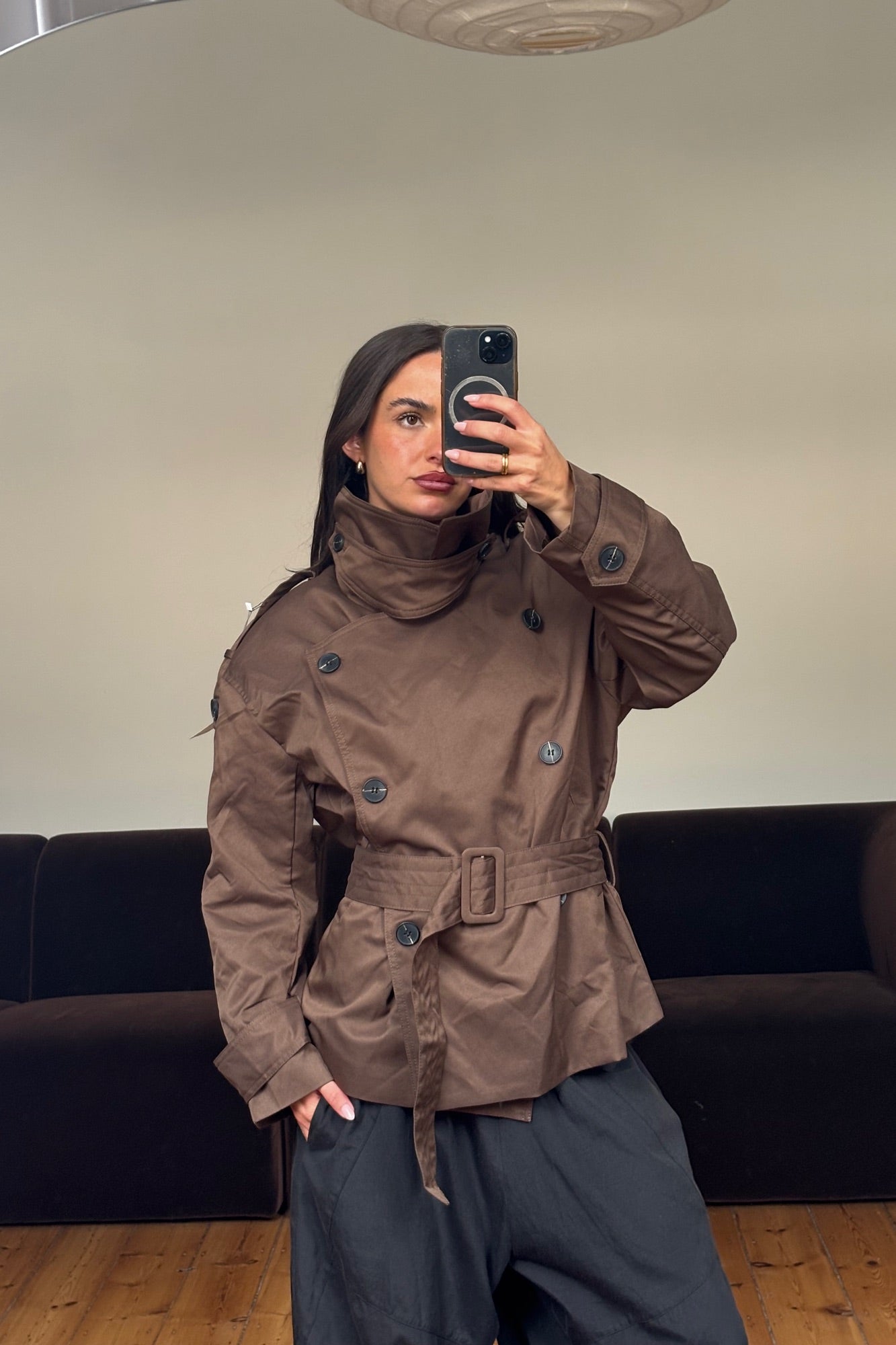 Olena Trench Chocolate