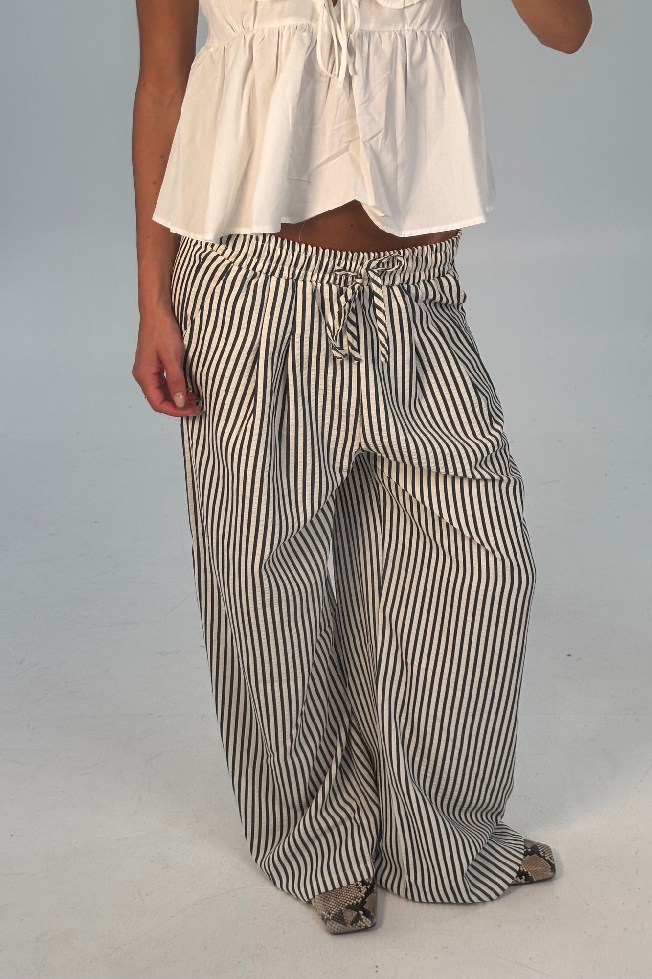 Hazel Pant Black Stripe