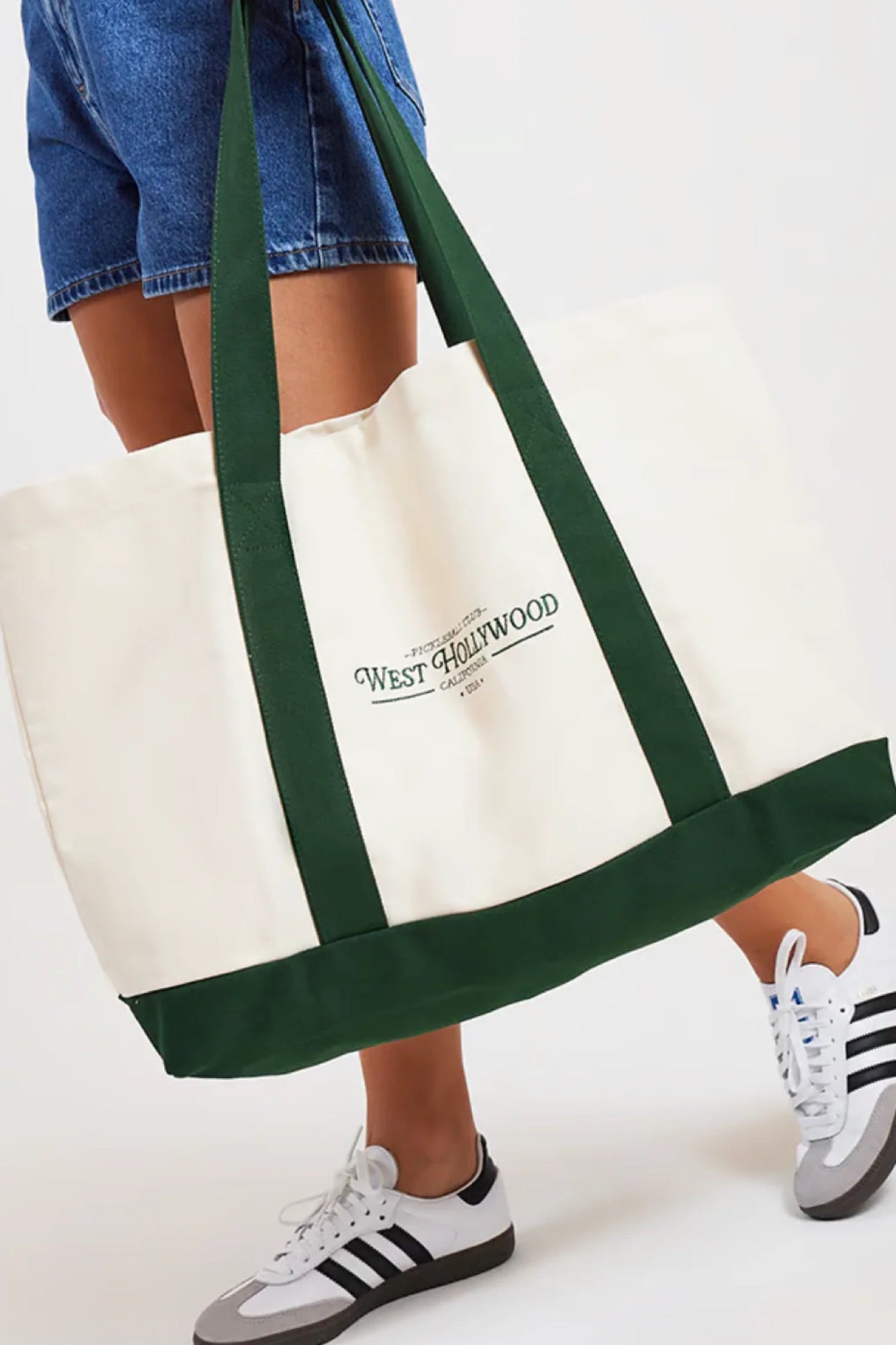 West Hollywood Tote Bag Ivory/Bottle