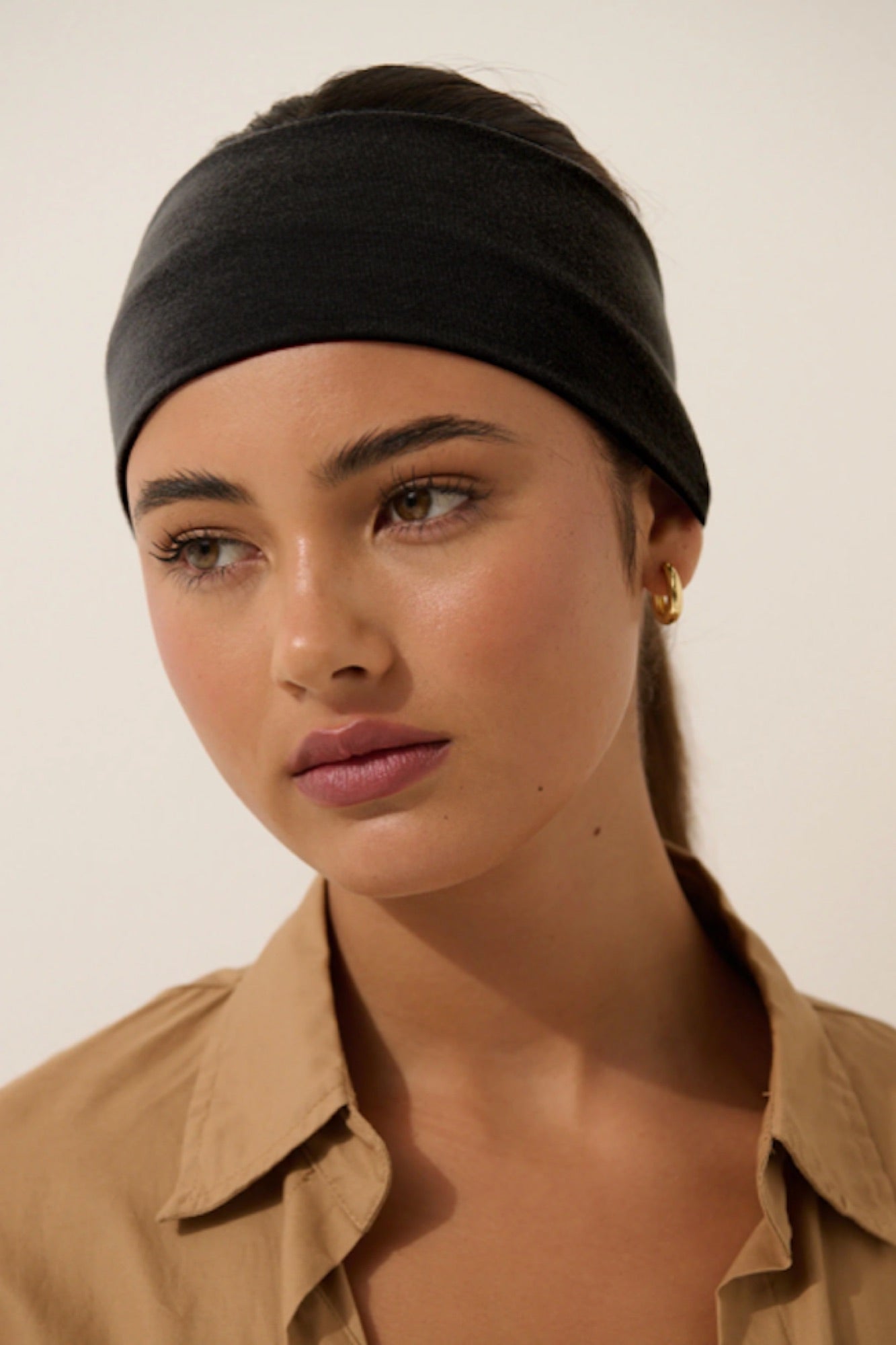 Elastic Headband Set Black/White