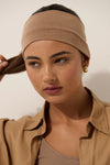 Elastic Headband Set Cream/Brown