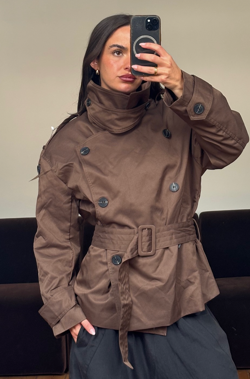 Olena Trench Chocolate
