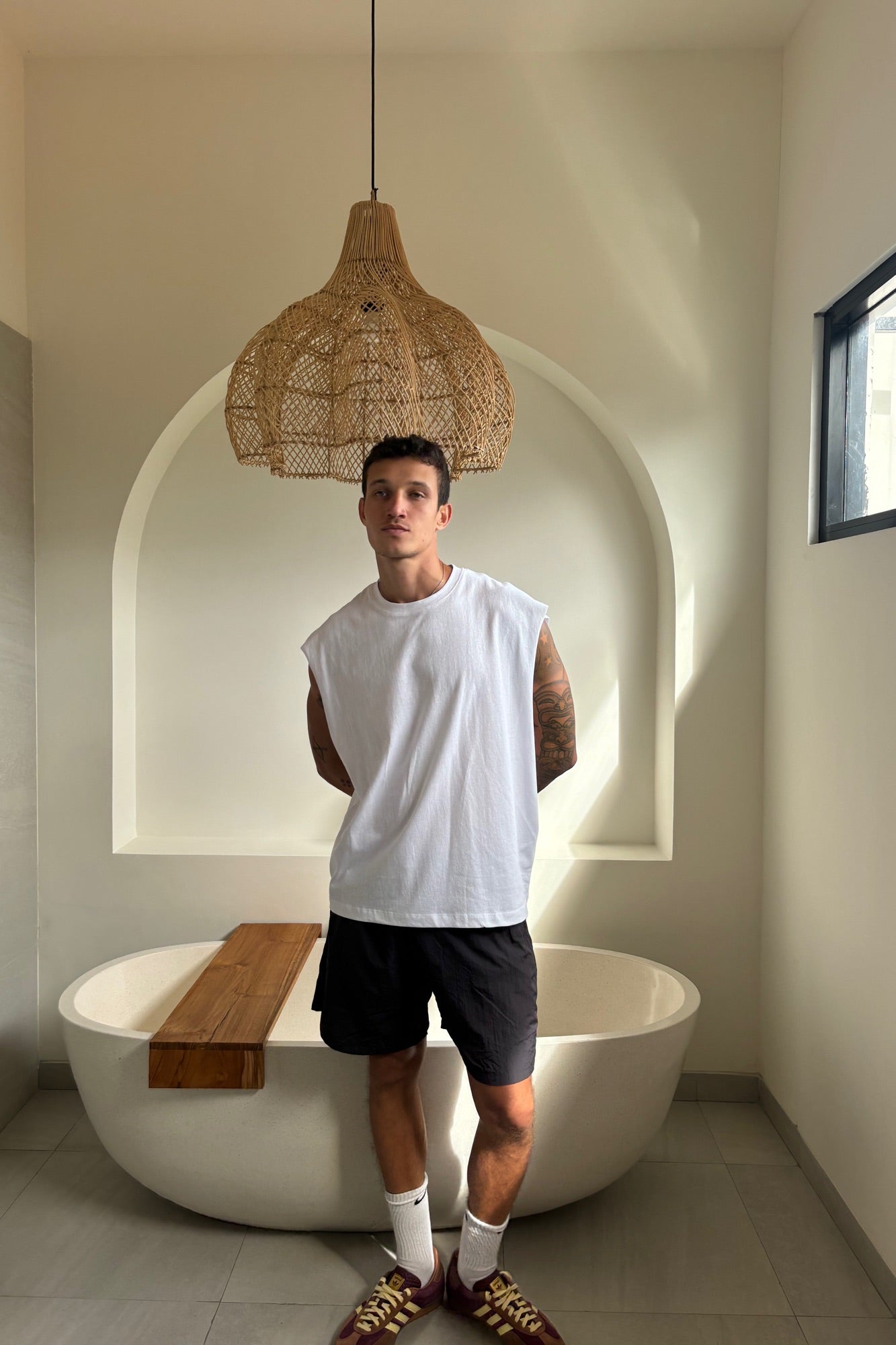 Elijah Soft Cotton Tank White