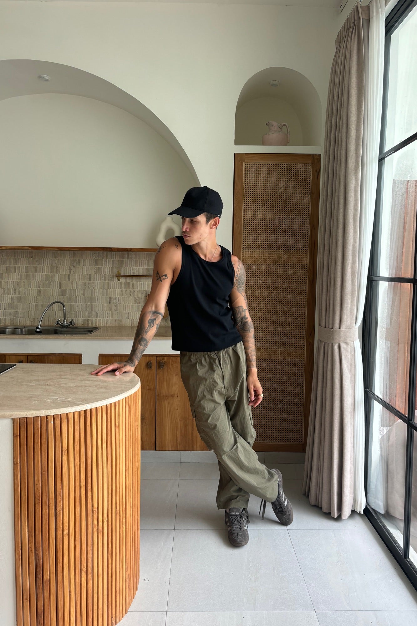 Tristian Baggy Cargos Khaki