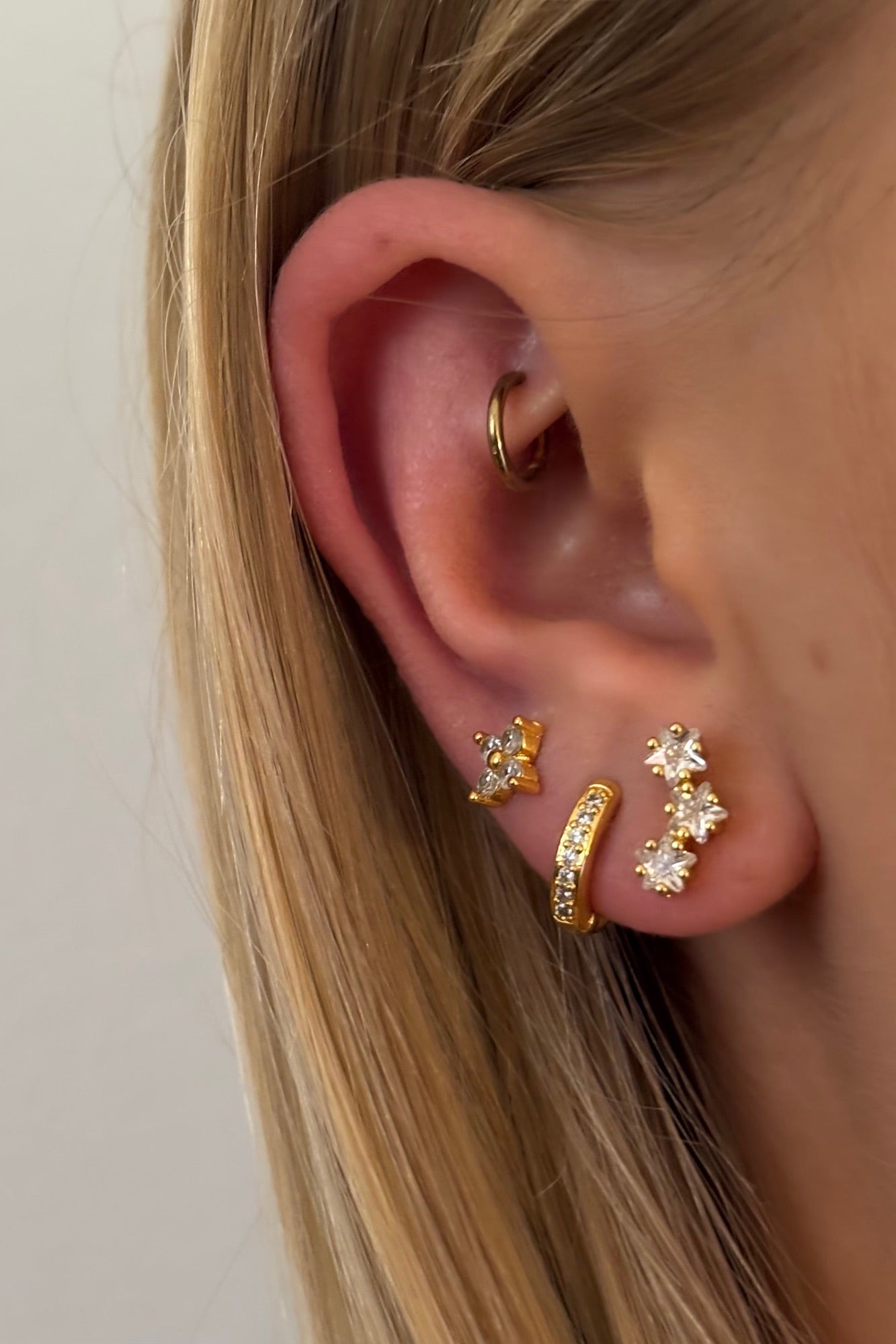 Taylah Stacker Earring Set Gold Plated