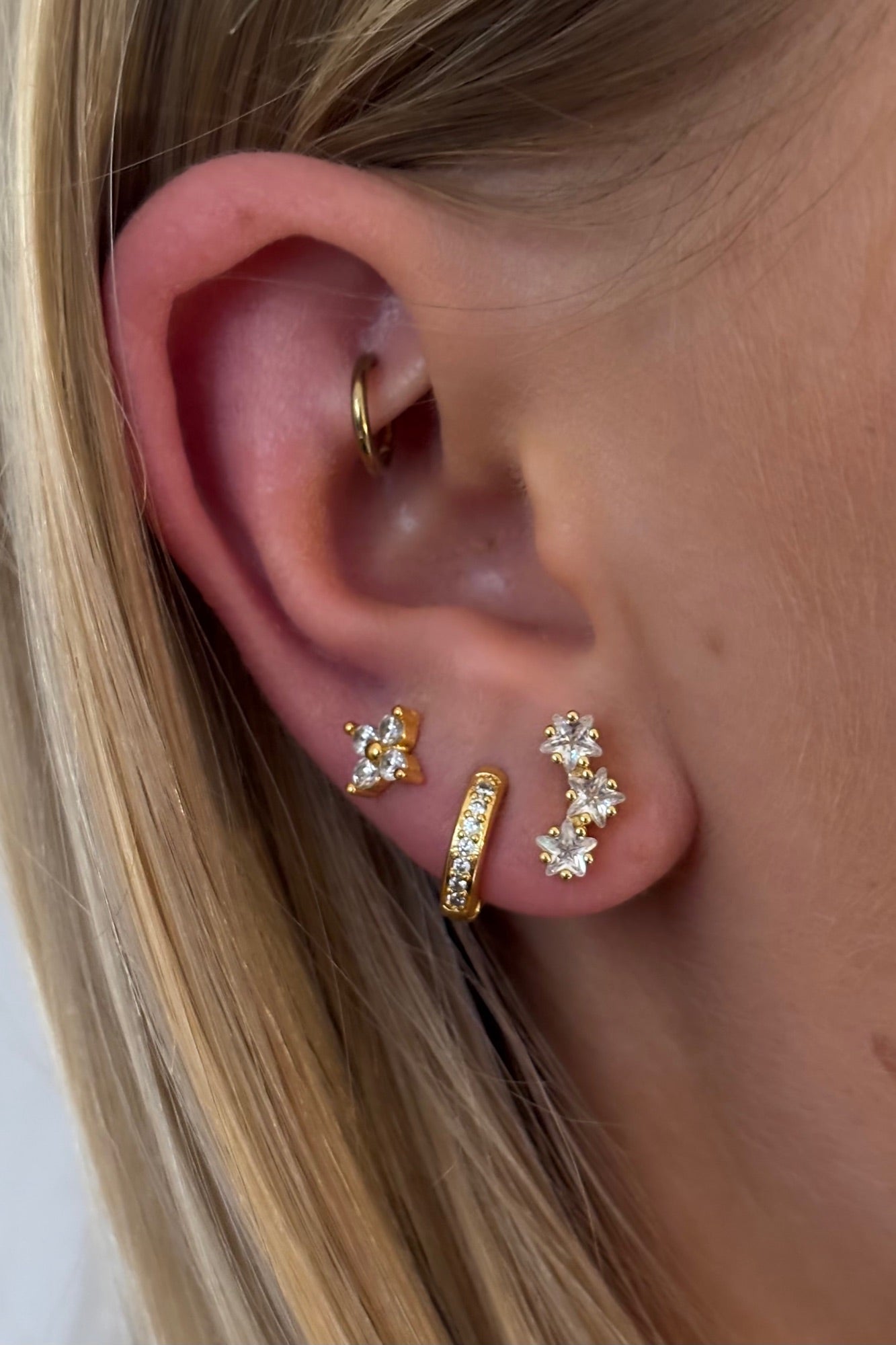 Taylah Stacker Earring Set Gold Plated