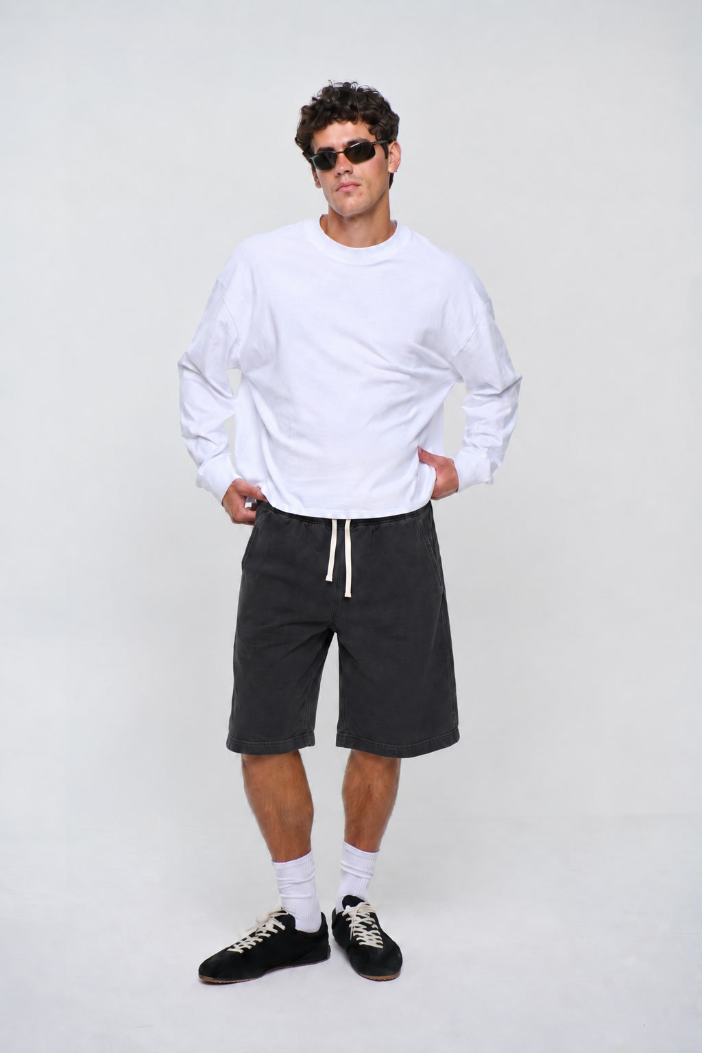 420G Fleece Short Black