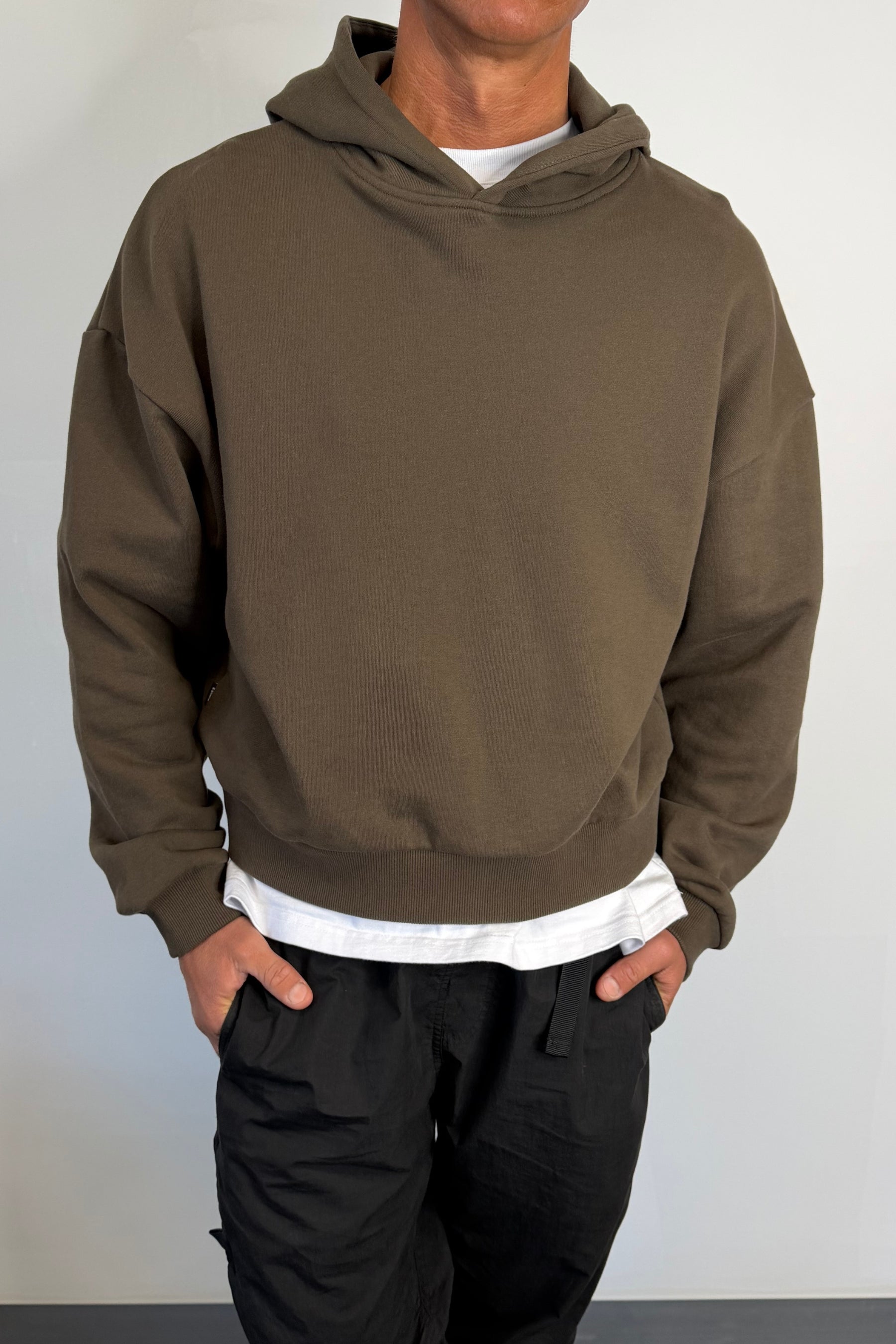 Marcus Heavyweight Cotton Hoodie Choc