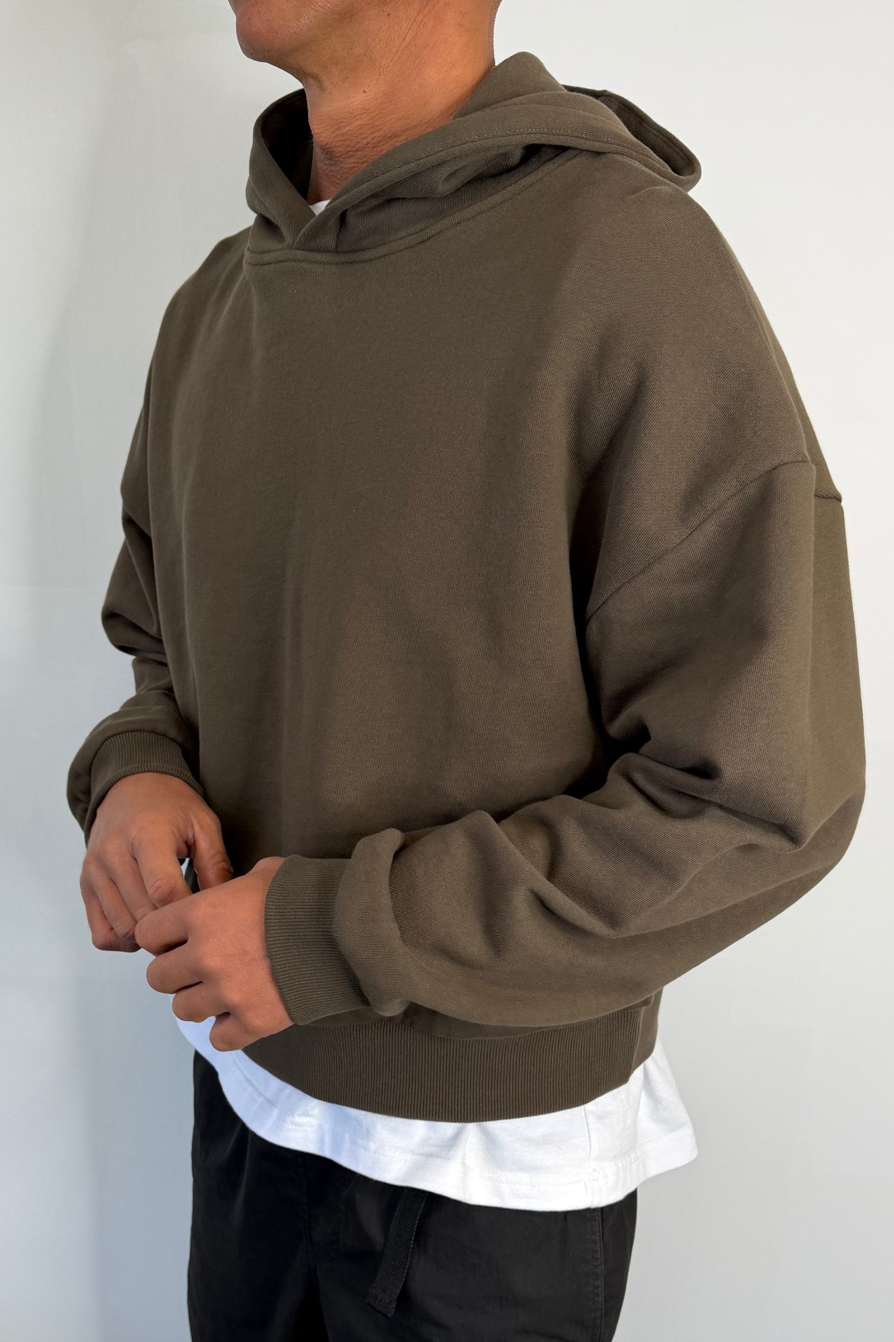 Marcus Heavyweight Cotton Hoodie Choc