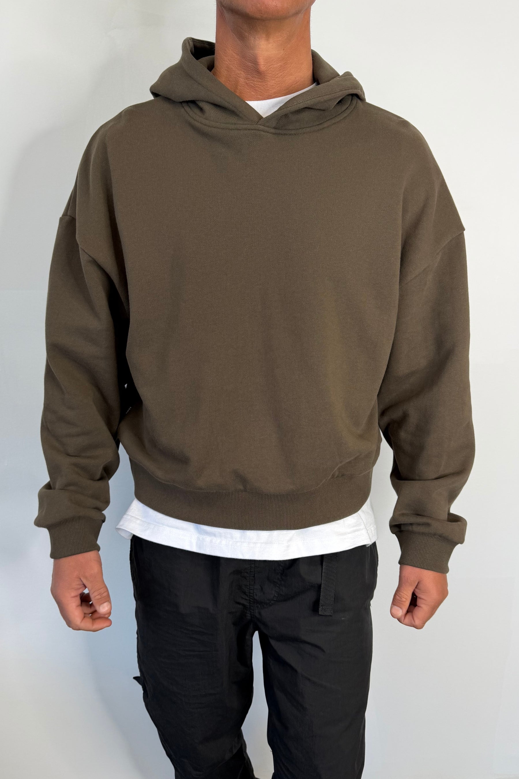 Marcus Heavyweight Cotton Hoodie Choc