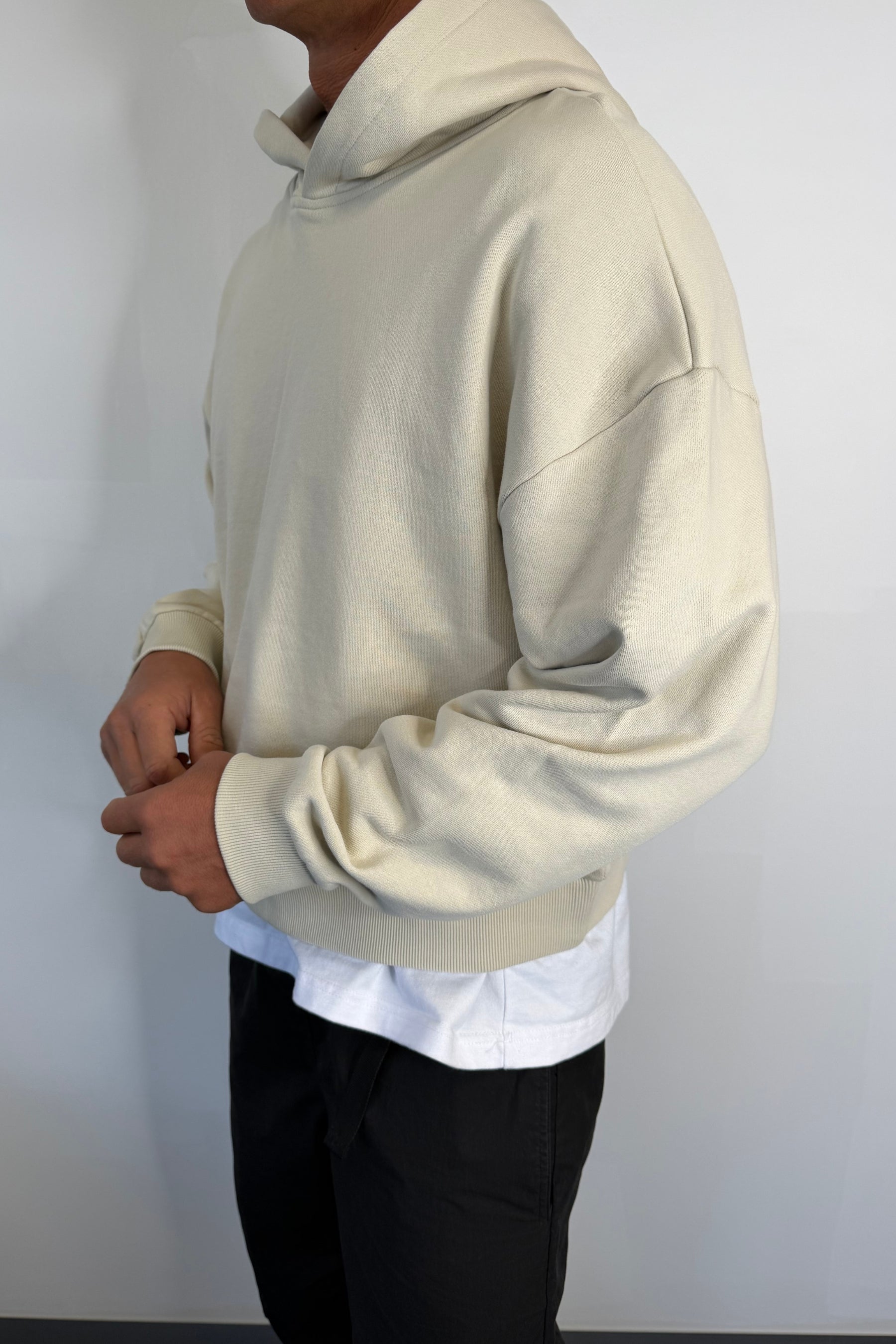 Marcus Heavyweight Cotton Hoodie Ivory