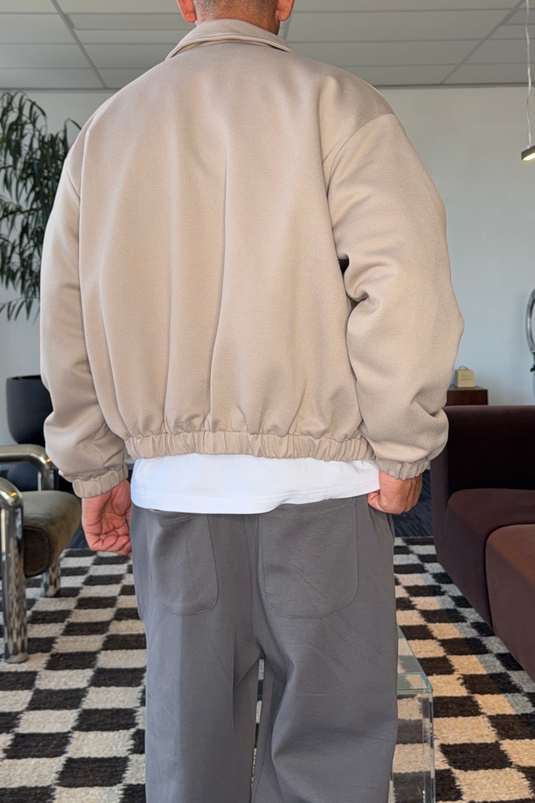 Chet Textured Bomber Ivory