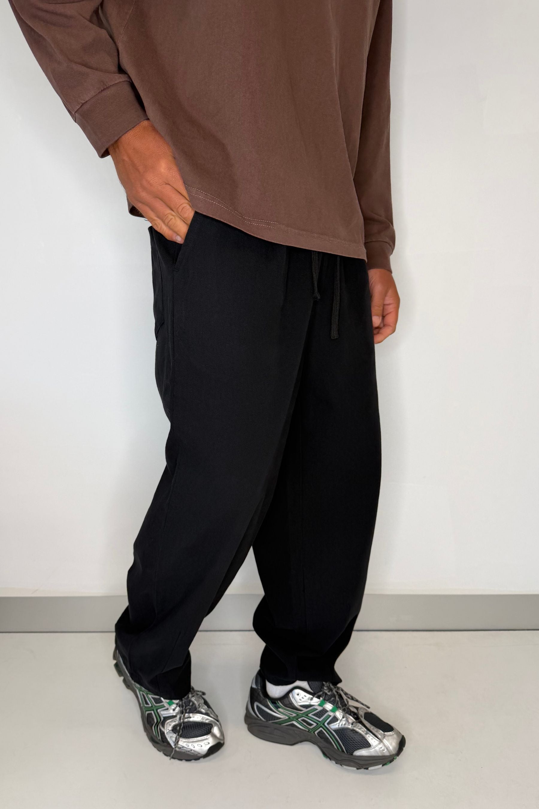 Skinner Pleat Pant Black