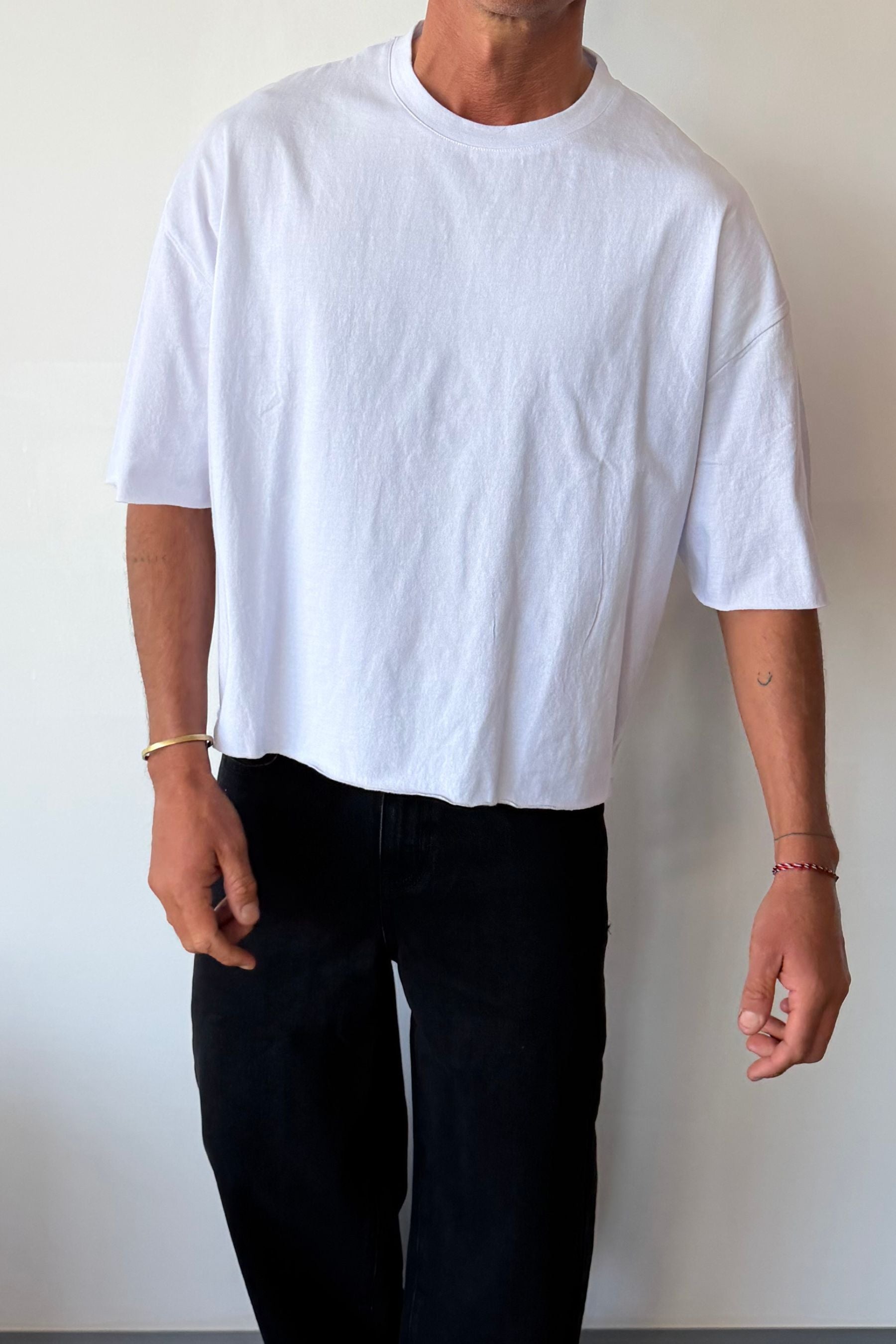 Raw 200G Cotton Box Tee White