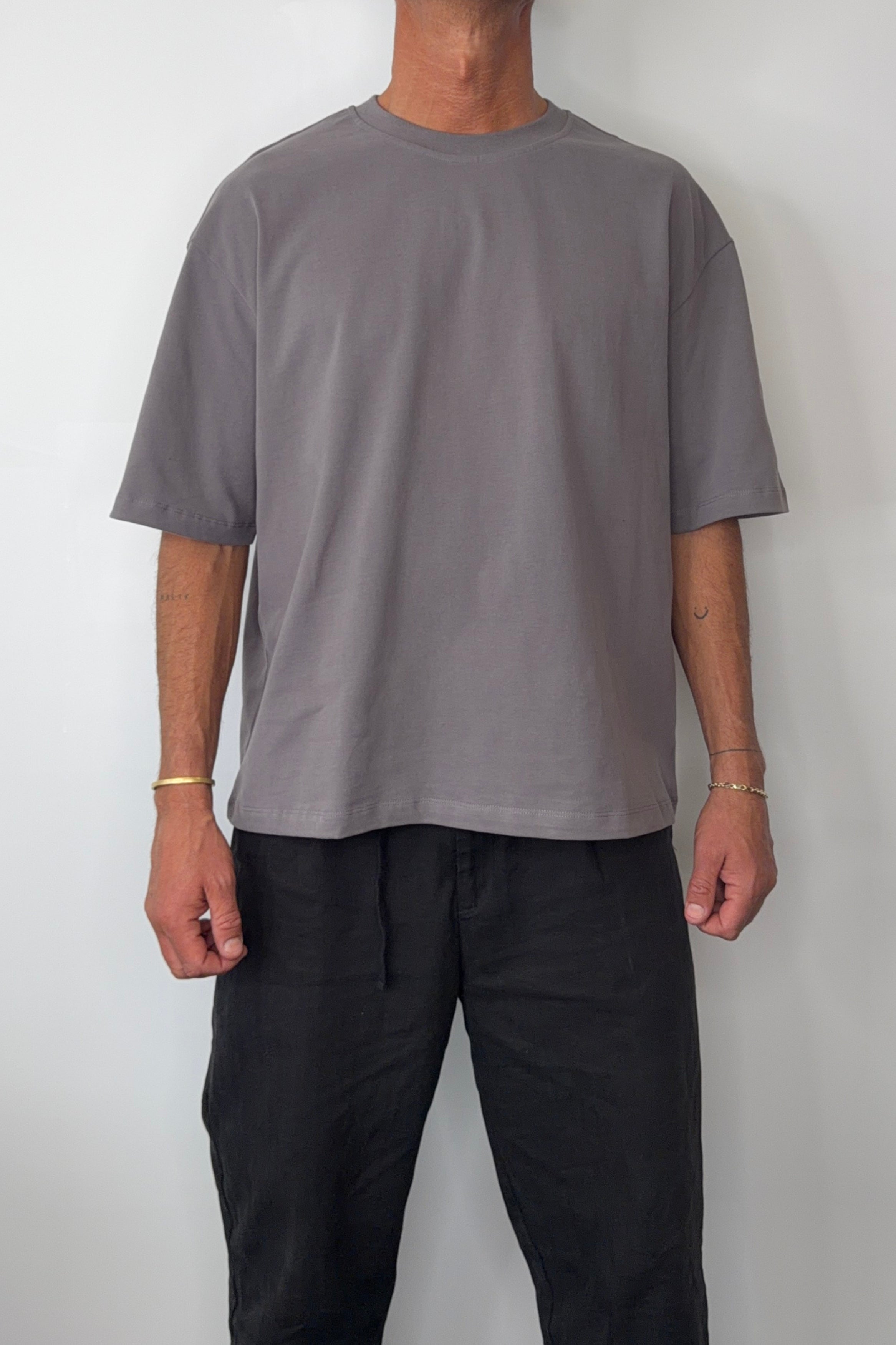 230G Cotton Premium Tee Steel