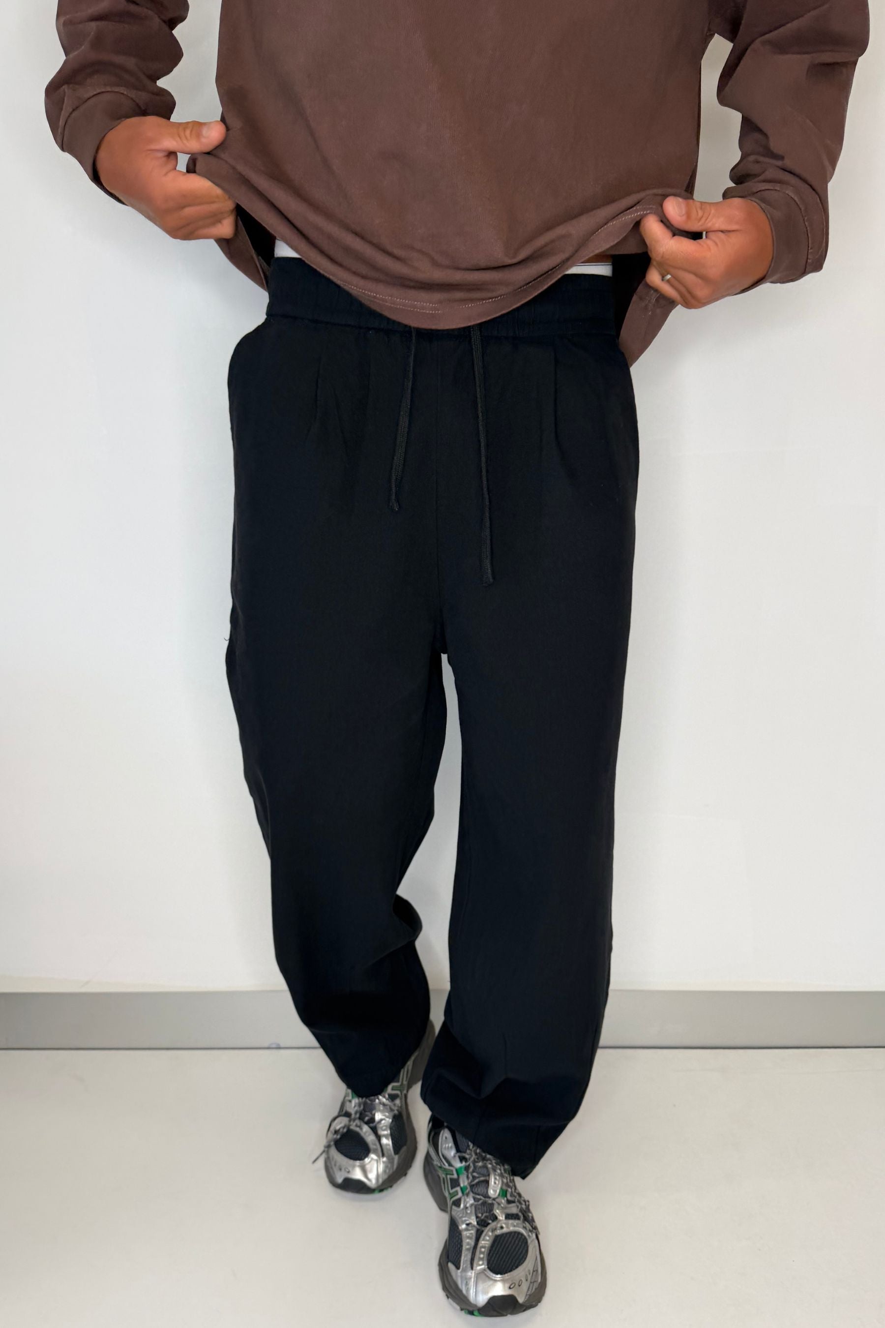 Skinner Pleat Pant Black