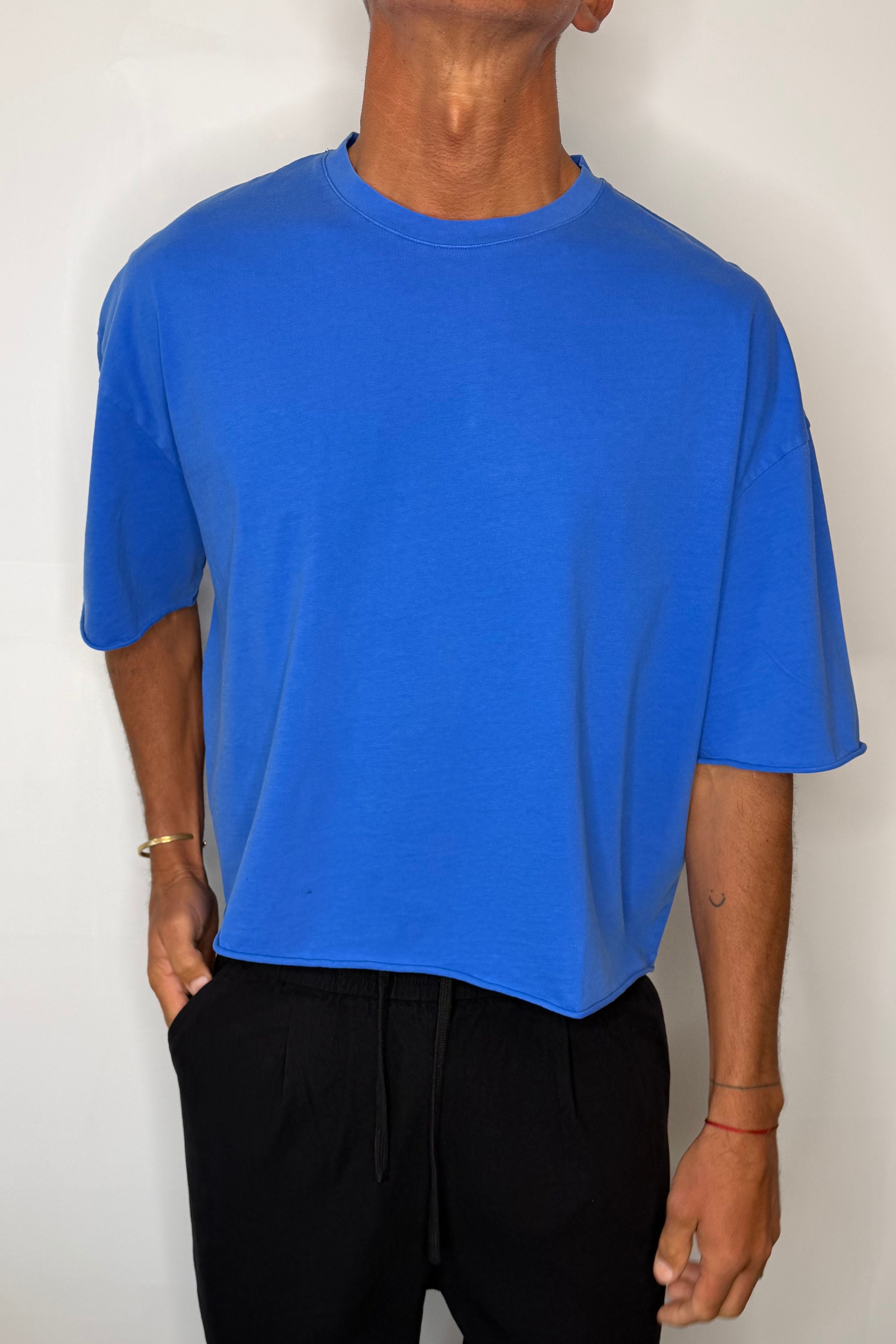 Raw 200G Cotton Box Tee Royal