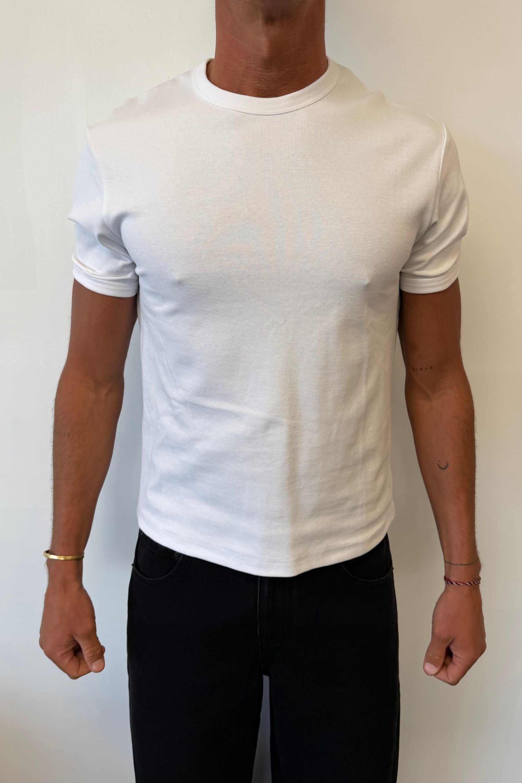 Charlie Ringer Tee Plain White