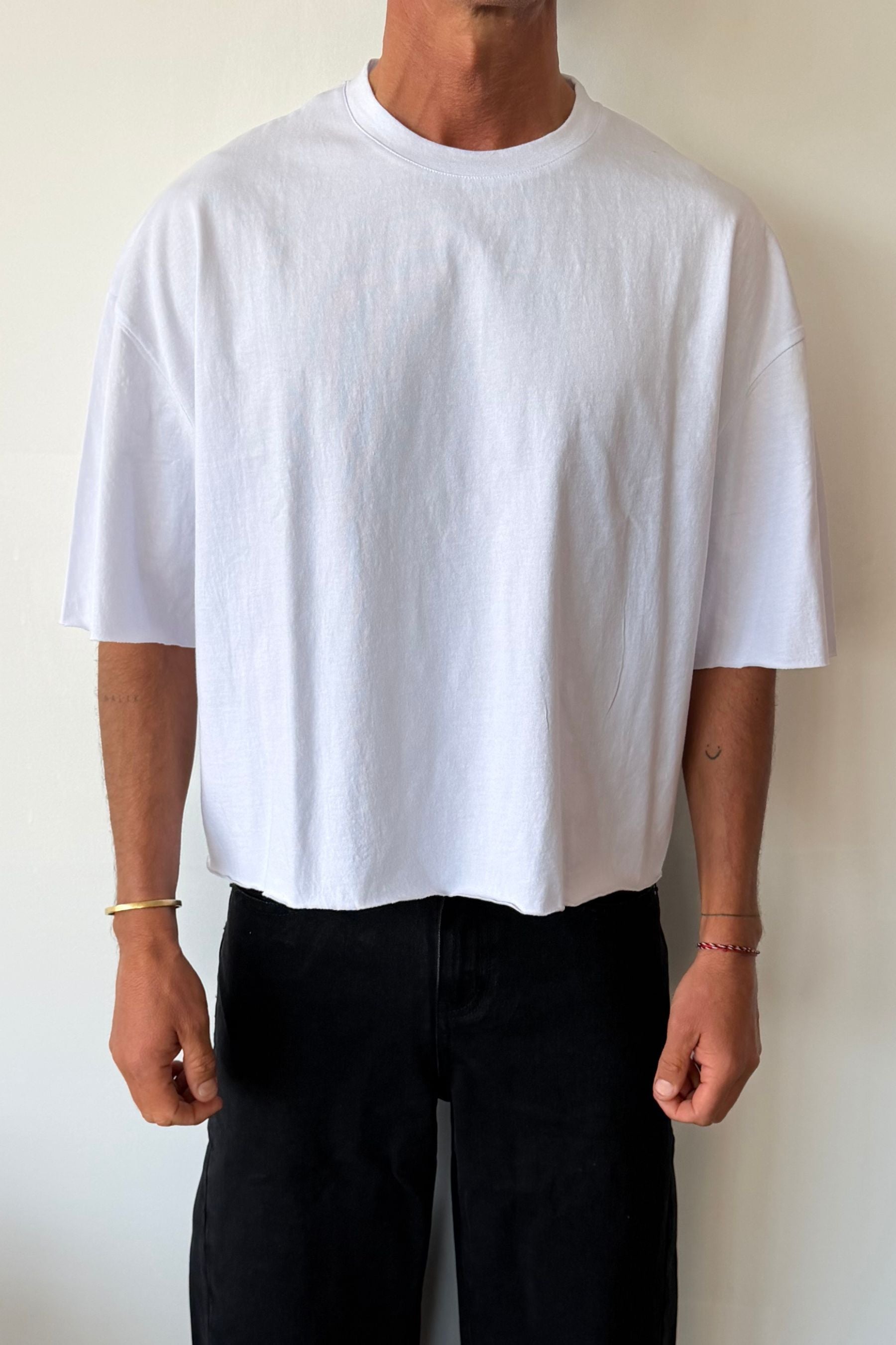 Raw 200G Cotton Box Tee White
